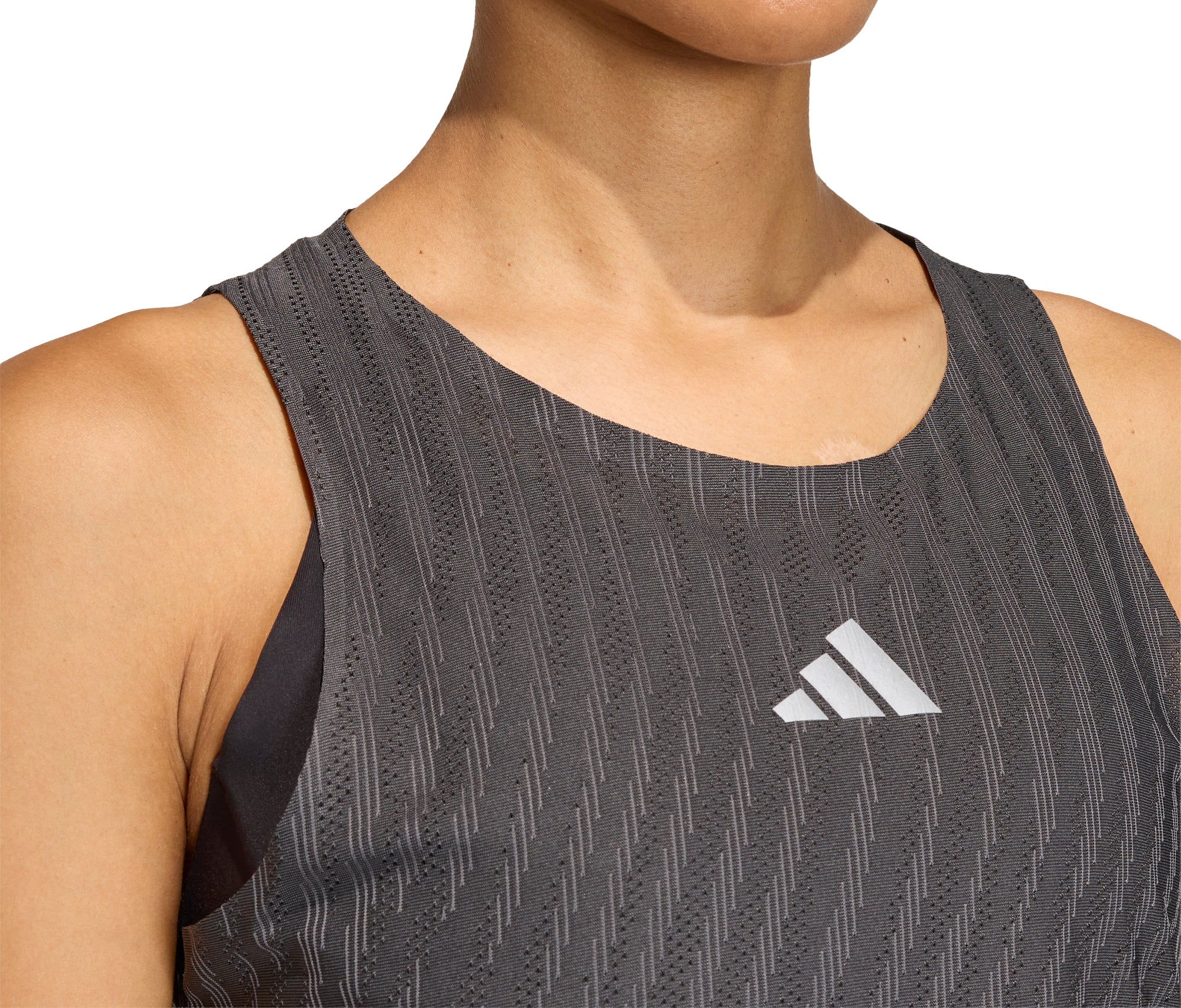 adidas Adi365 ClimaCool+ Engineered Womens Running Crop Top - Black - Image 3