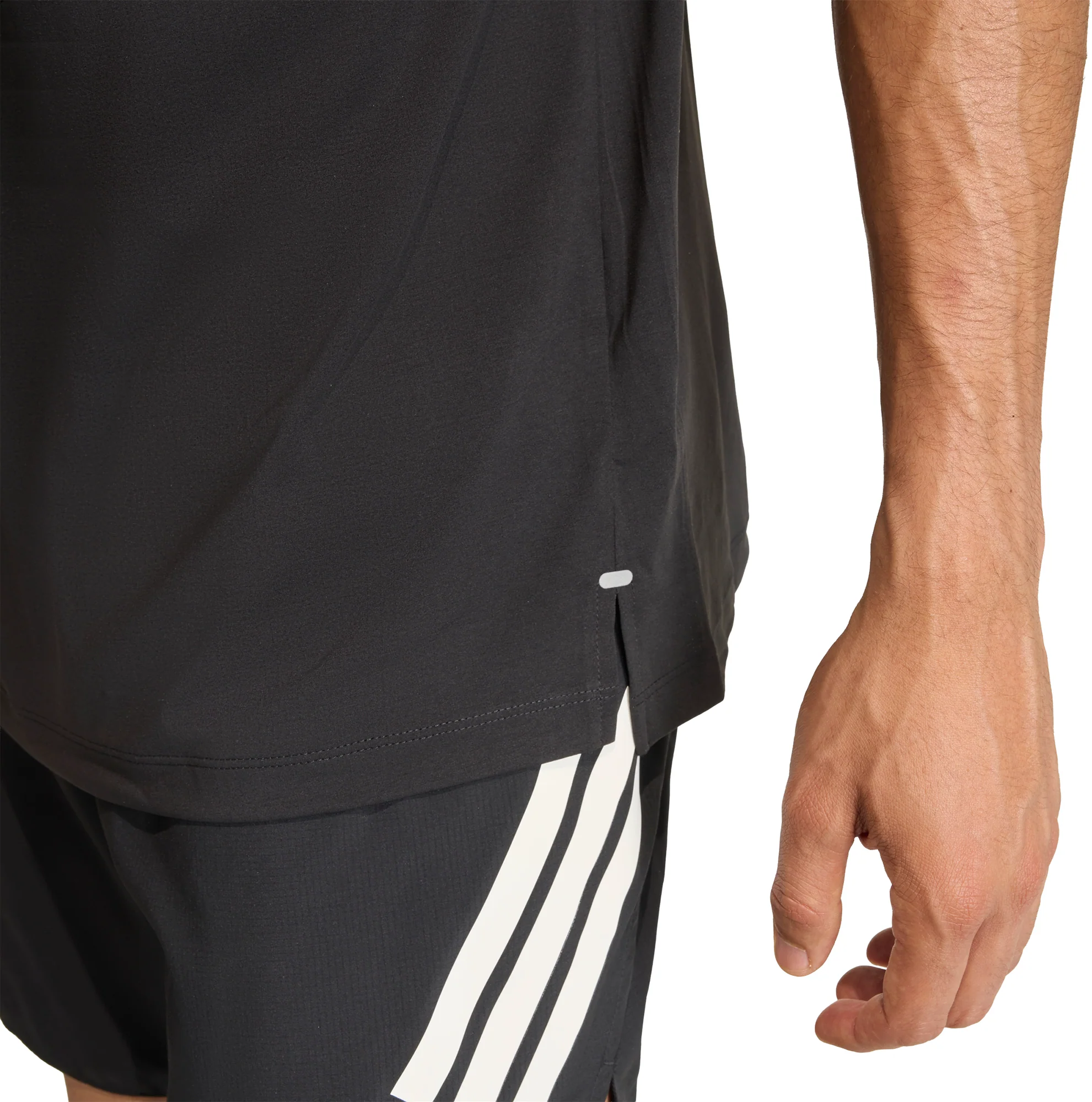 adidas Adi365 ClimaCool Short Sleeve Mens Running Top - Black - Image 4