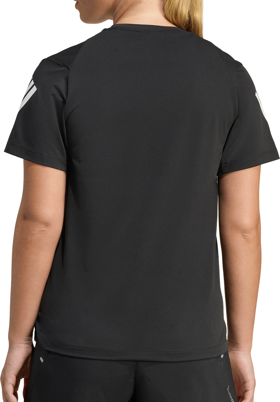 adidas Adi365 ClimaCool Short Sleeve Womens Running Top - Black - Image 2