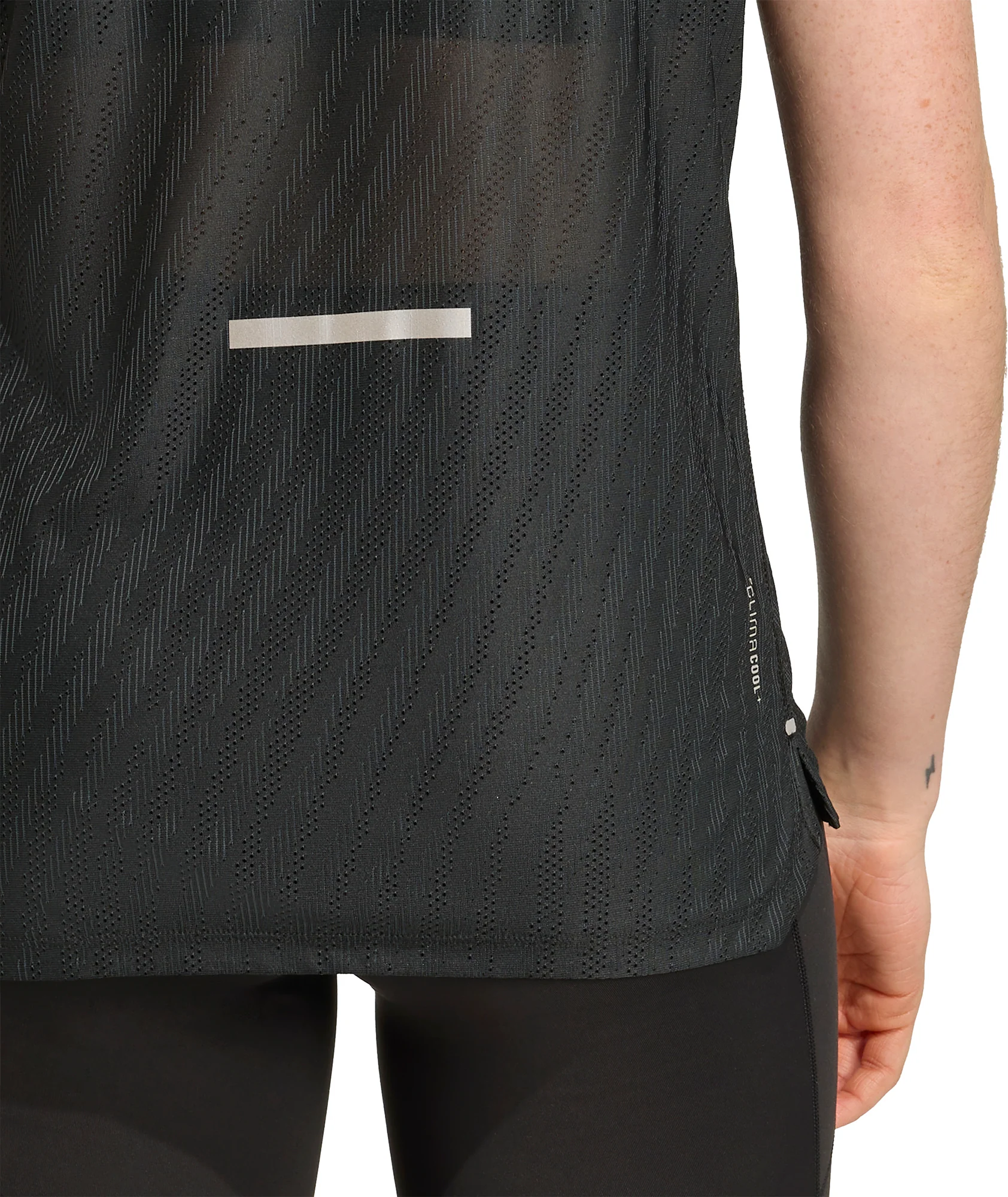 adidas Adi365 ClimaCool+ Short Sleeve Womens Running Top - Black - Image 4
