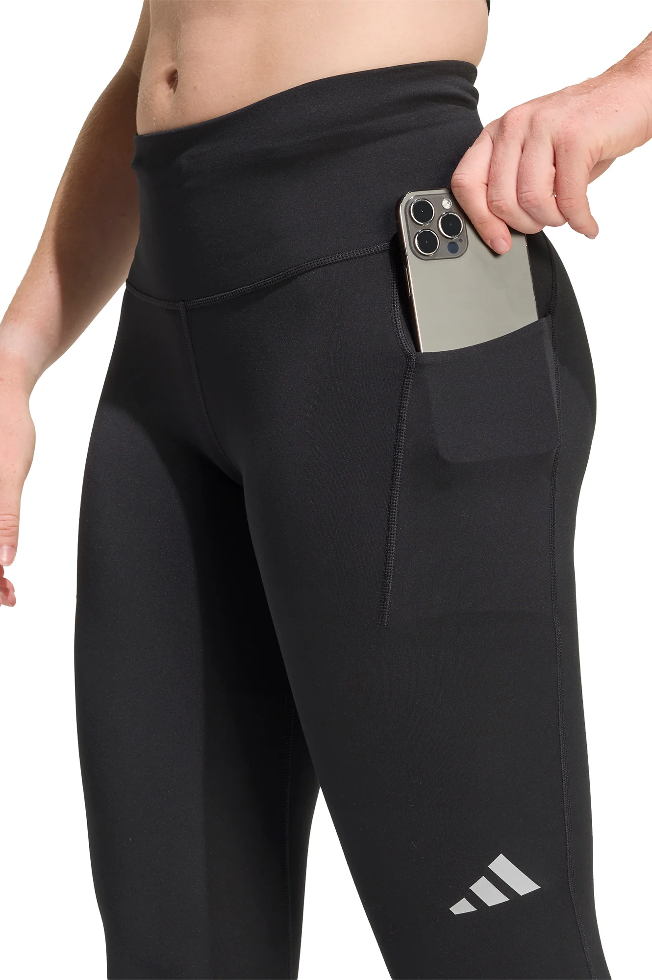 adidas Adi365 ClimaCool Womens Long Running Tights - Black - Image 3