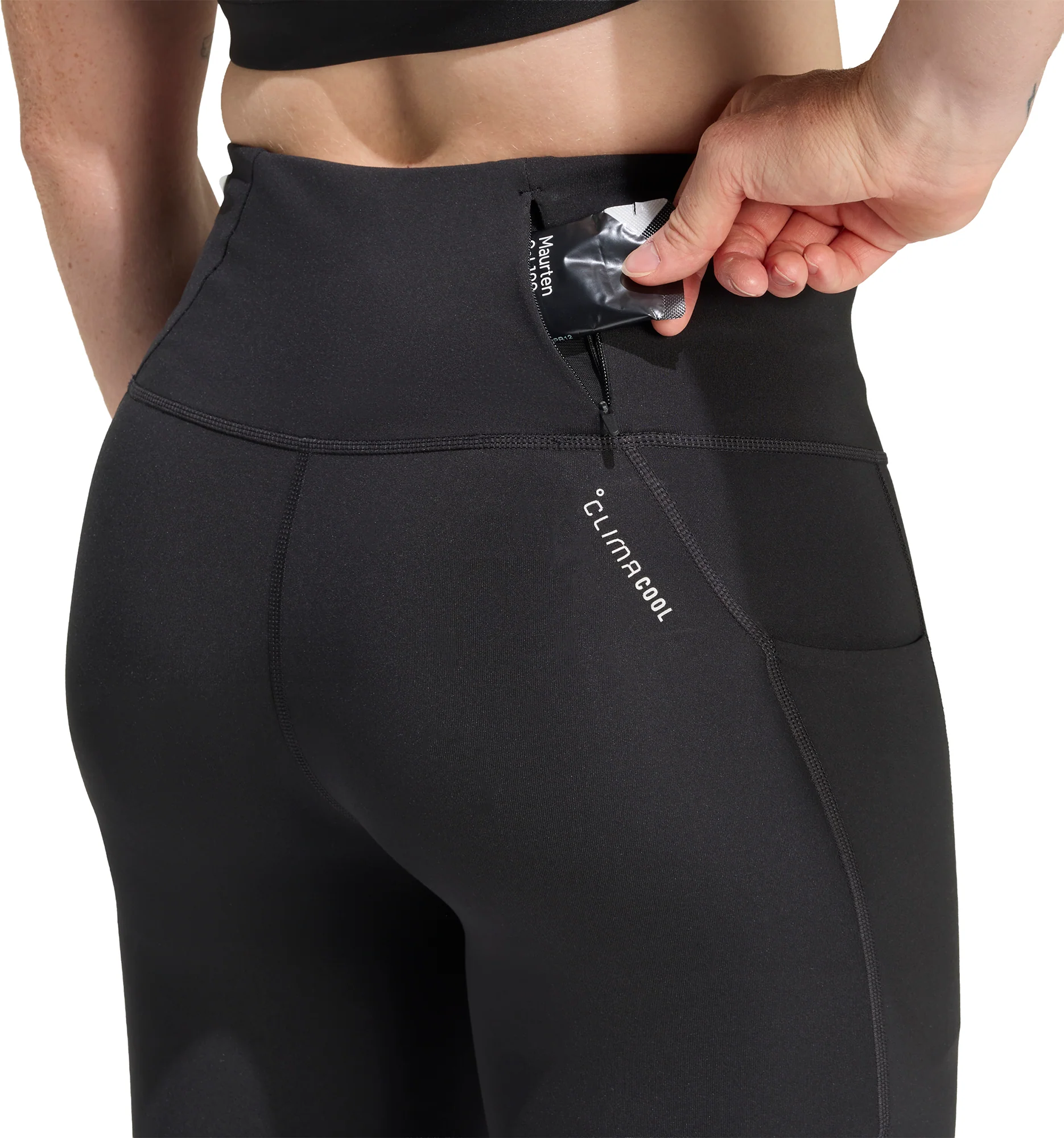 adidas Adi365 ClimaCool Womens Long Running Tights - Black - Image 4