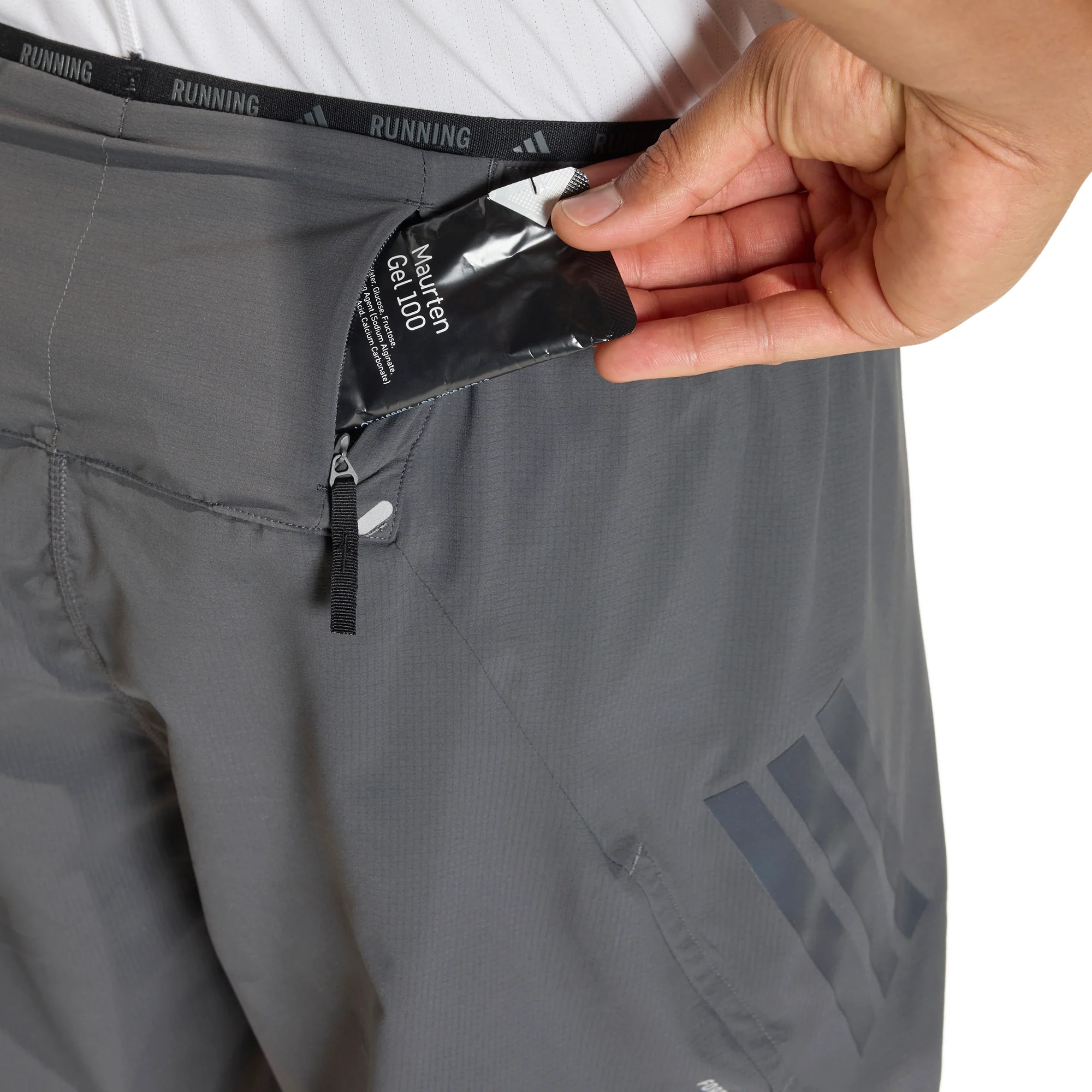 adidas Adi365 Formation 2 In 1 Mens Running Shorts - Grey - Image 4