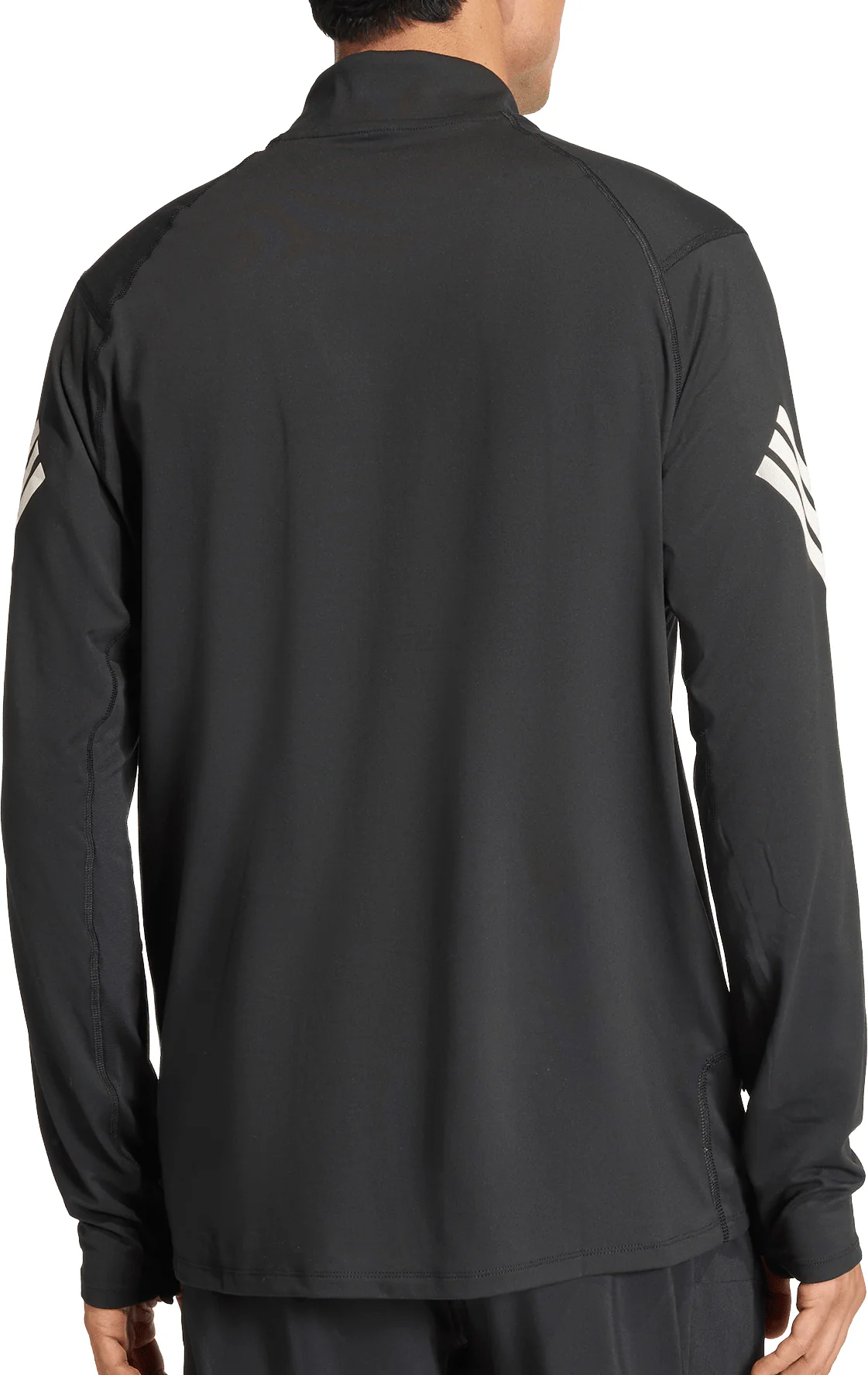 adidas Adi365 Iconic Half Zip Long Sleeve Mens Running Top - Black - Image 2