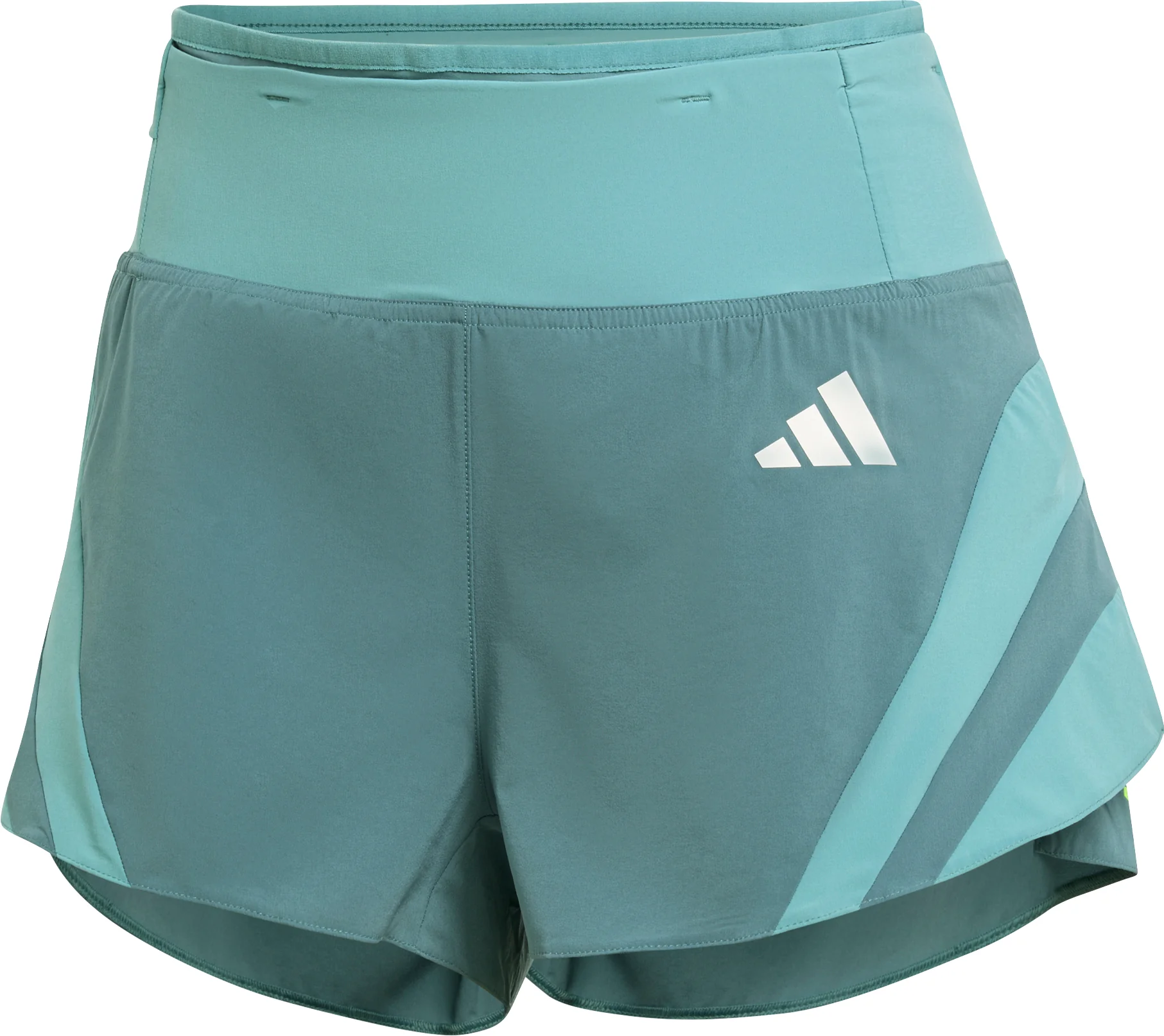 adidas Adizero Archive Gel 3 Inch Womens Running Shorts - Green - Image 2