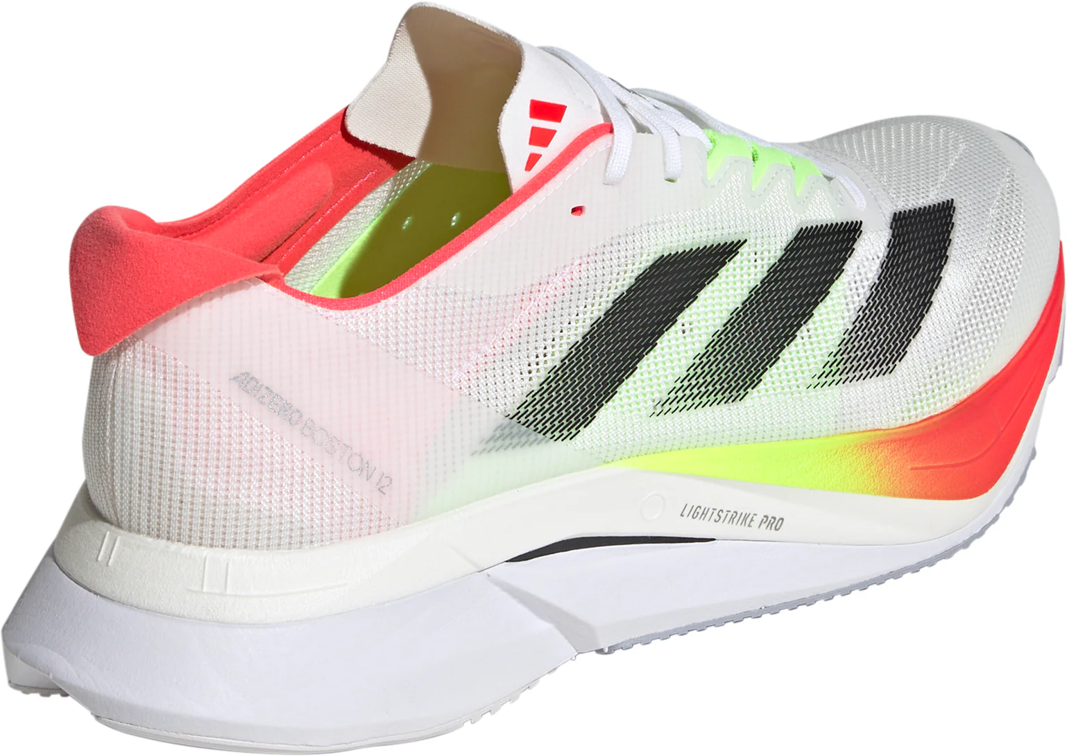 adidas Adizero Boston 12 Mens Running Shoes - White - Image 4