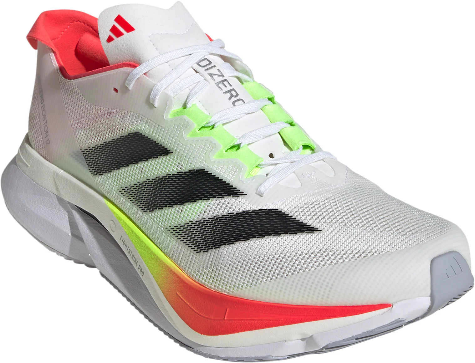 adidas Adizero Boston 12 Mens Running Shoes - White - Image 6