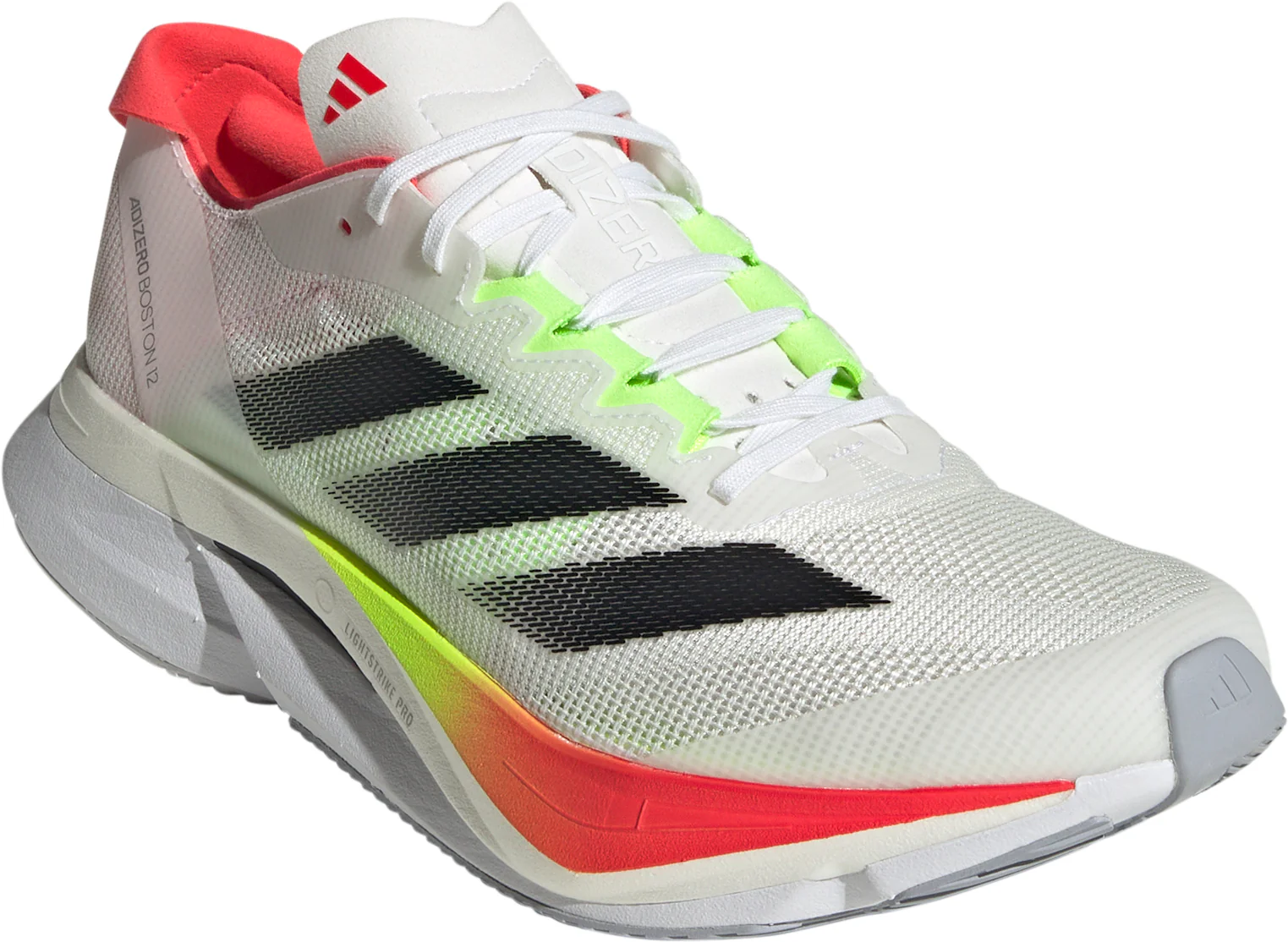 adidas Adizero Boston 12 Womens Running Shoes - White - Image 6