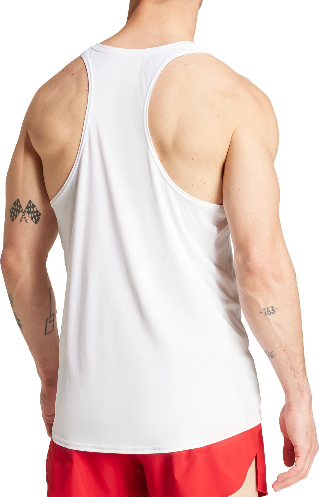 adidas Adizero Essentials Mens Running Vest - White - Image 2