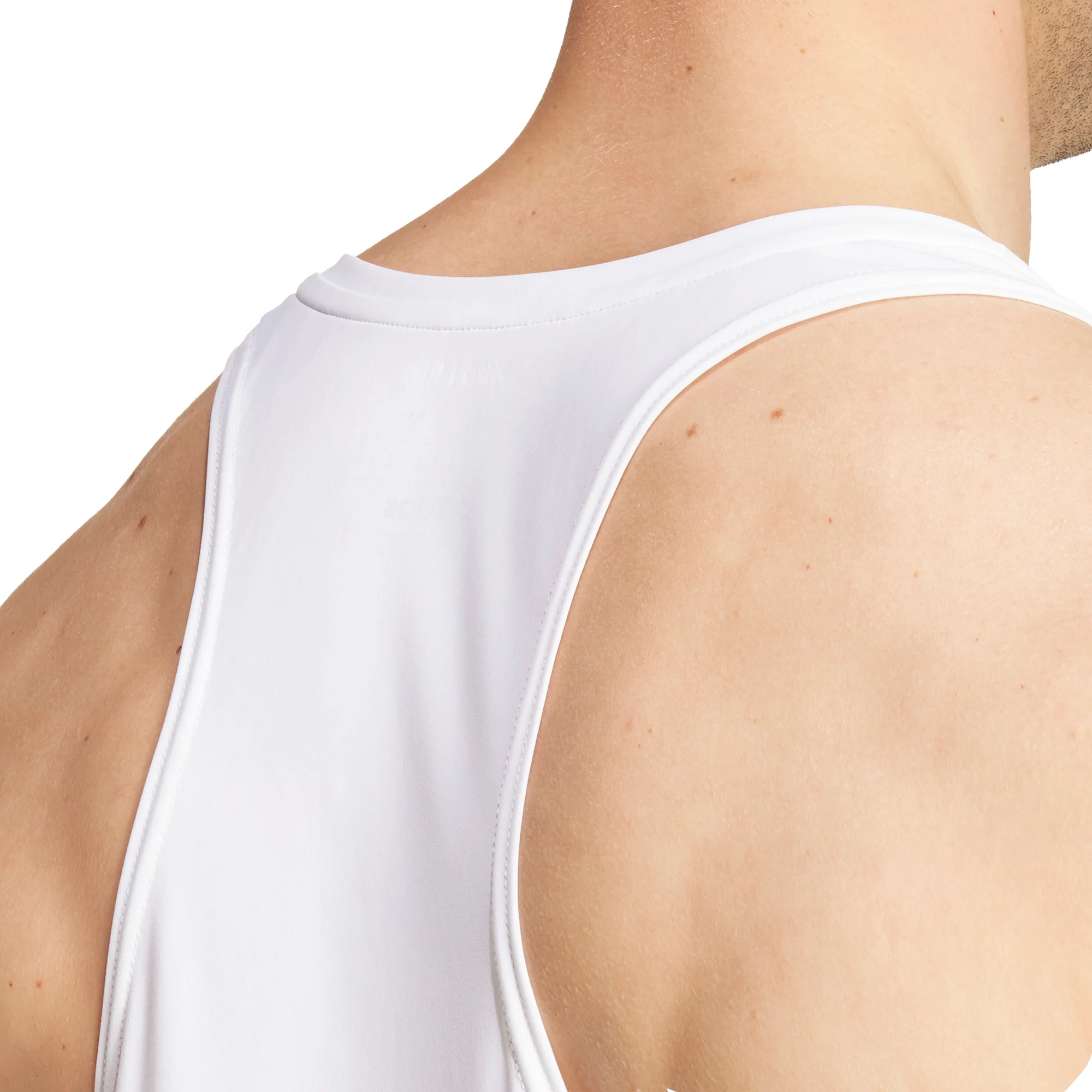 adidas Adizero Essentials Mens Running Vest - White - Image 3