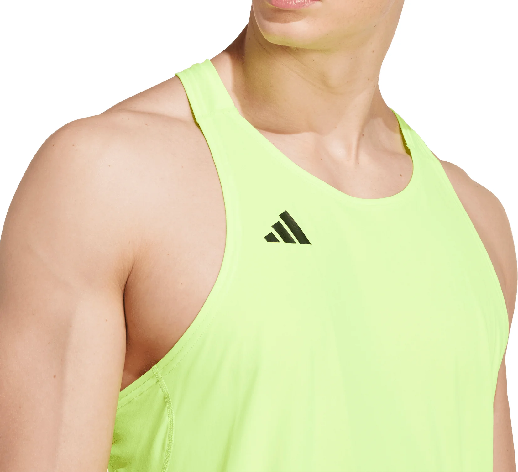 adidas Adizero Essentials Mens Running Vest - Yellow - Image 3