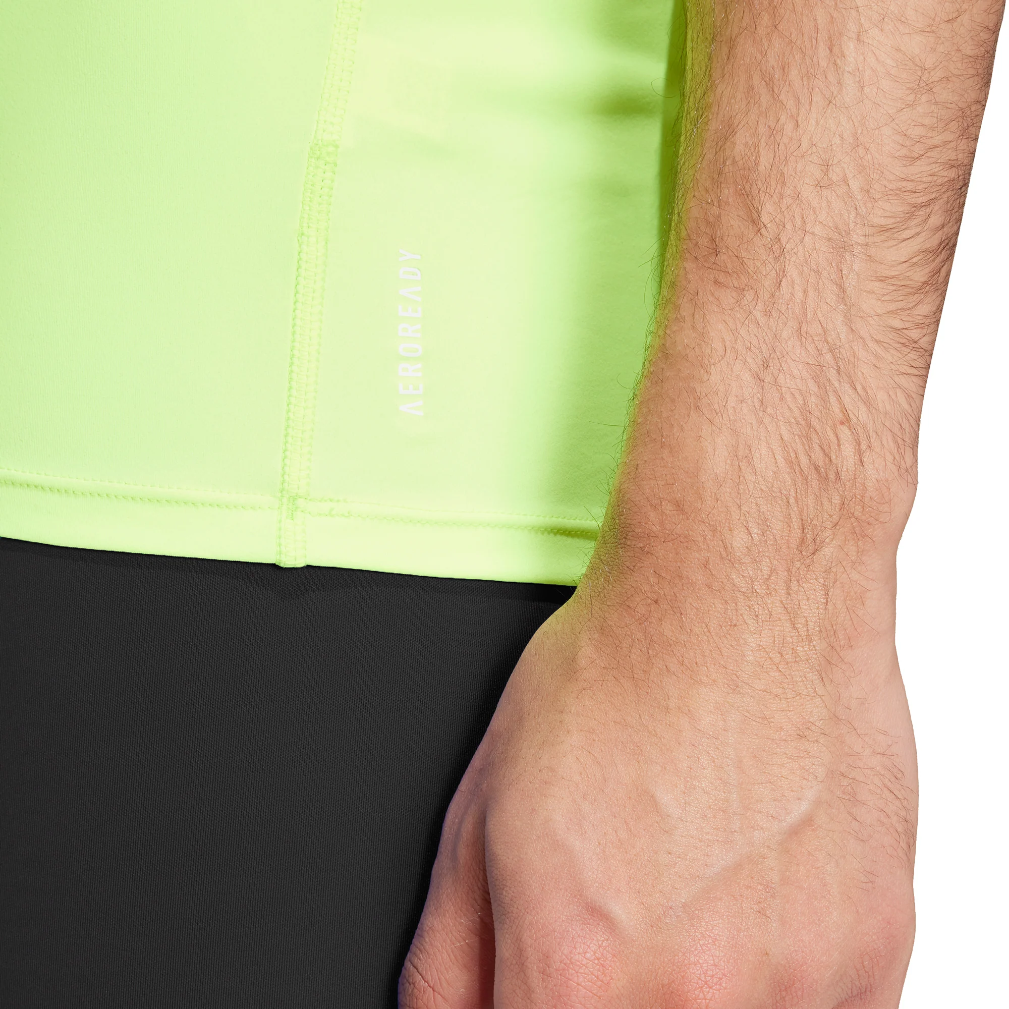 adidas Adizero Essentials Short Sleeve Mens Running Top - Yellow - Image 4