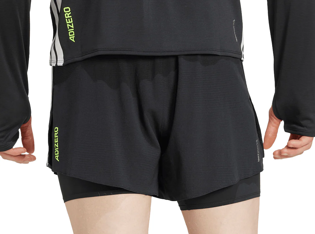 adidas Adizero Gel Pocket 2 In 1 Mens Running Shorts - Black - Image 2