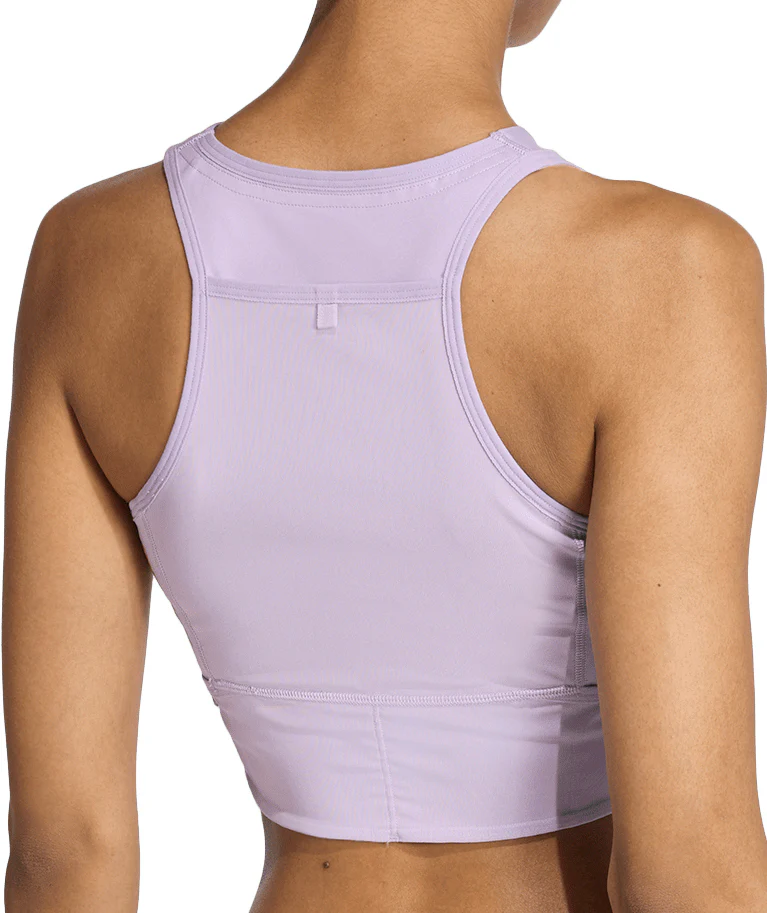 adidas Adizero Gel Pocket Womens Running Crop Top - Purple - Image 2