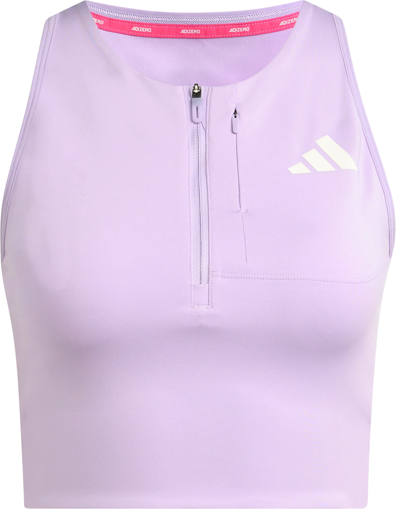 adidas Adizero Gel Pocket Womens Running Crop Top - Purple - Image 5