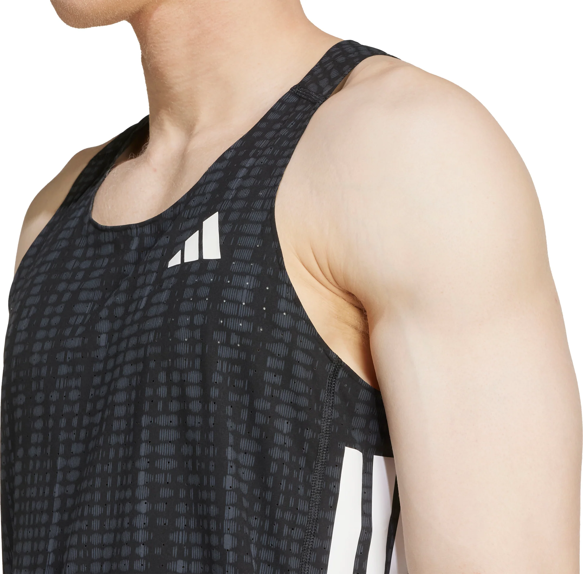 adidas Adizero Mens Running Vest - Black - Image 4