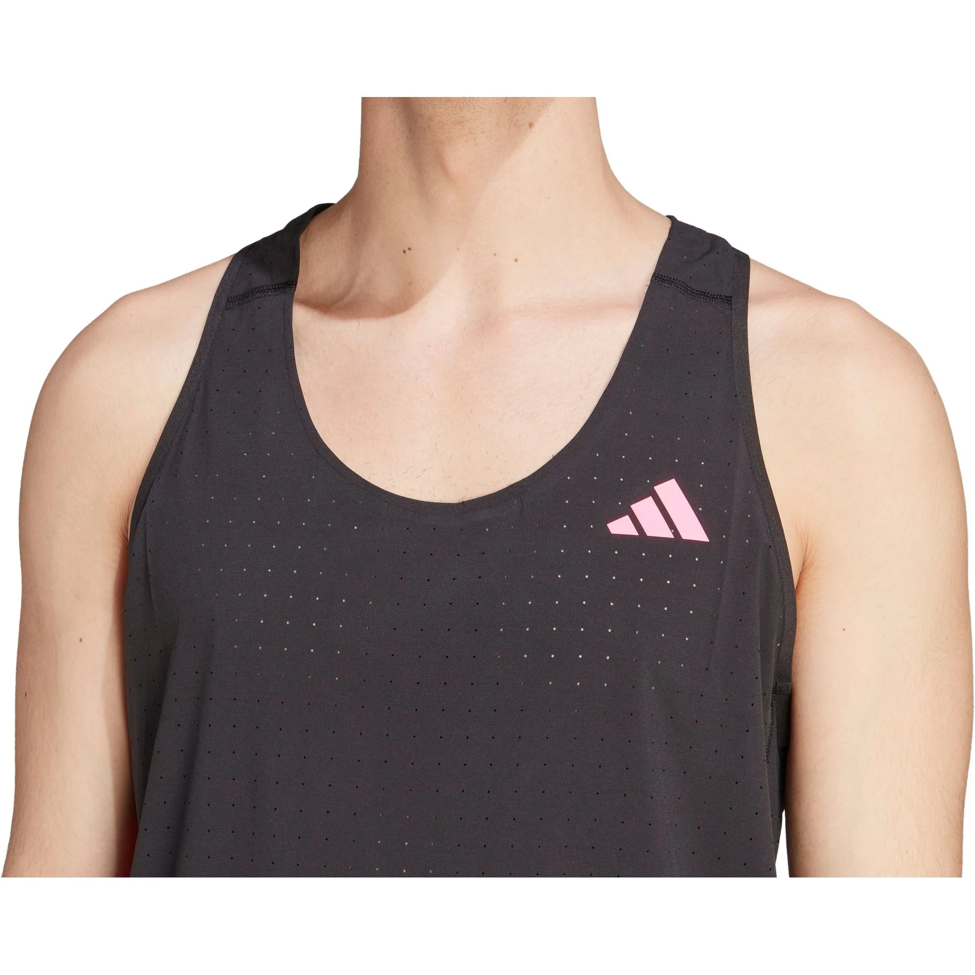 adidas Adizero Mens Running Vest - Black - Image 3