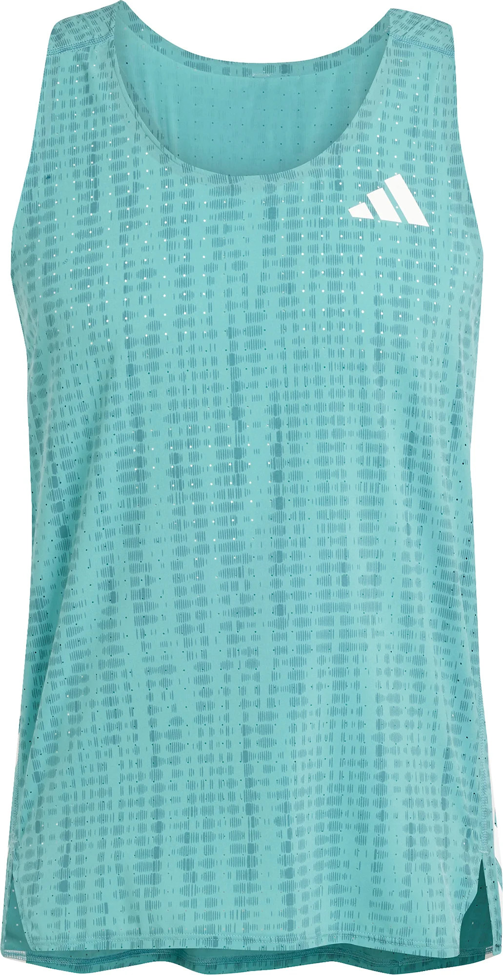 adidas Adizero Mens Running Vest - Green - Image 5