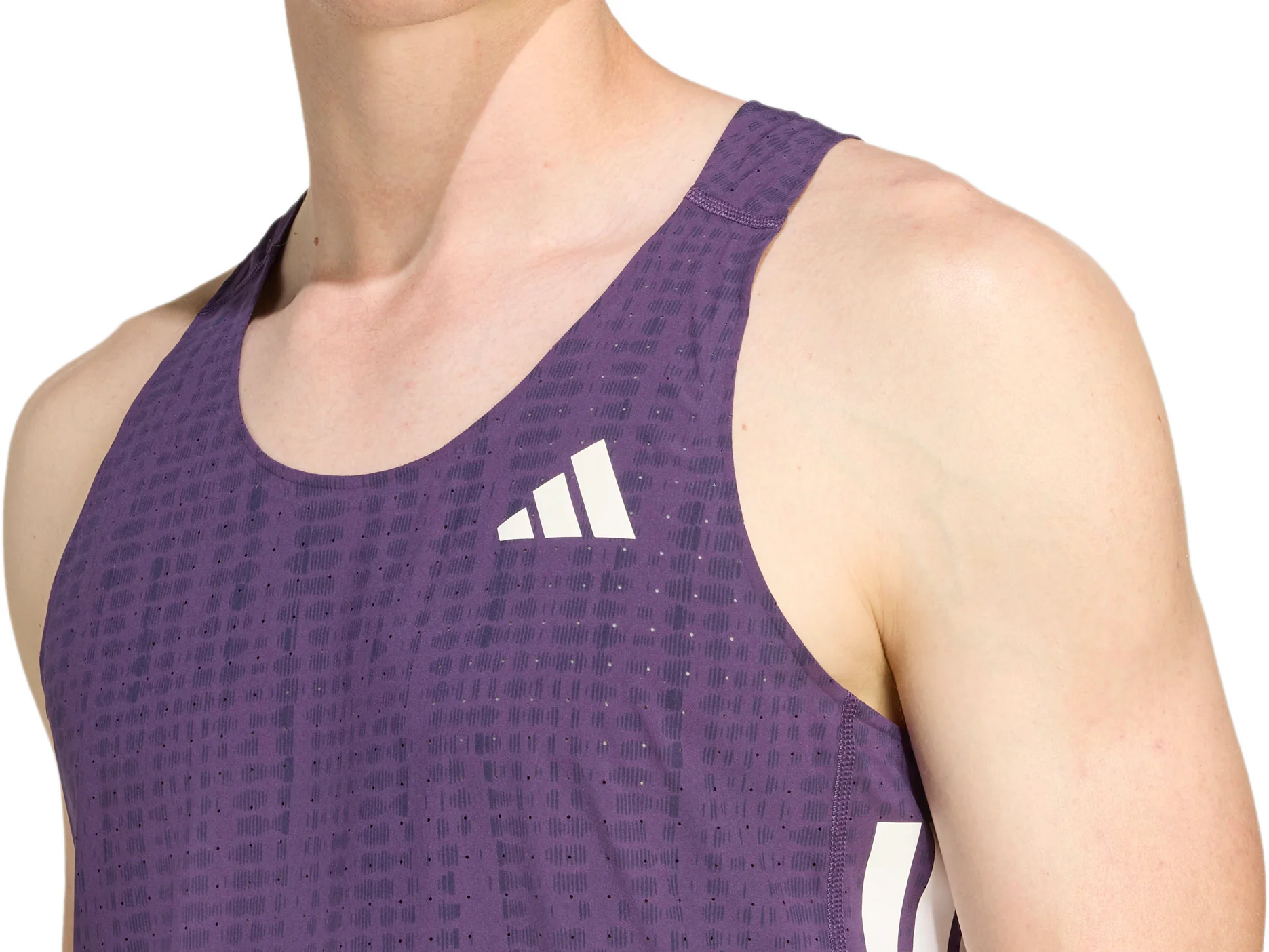 adidas Adizero Mens Running Vest - Purple - Image 3
