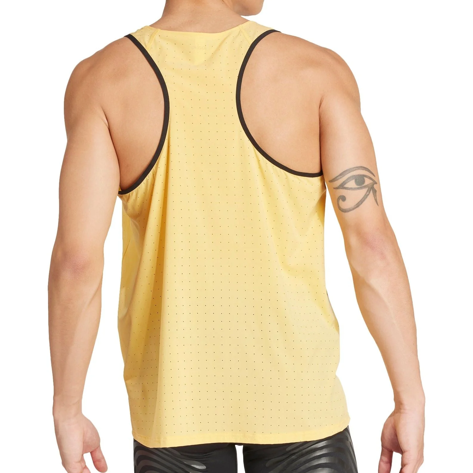 adidas Adizero Mens Running Vest - Yellow - Image 2