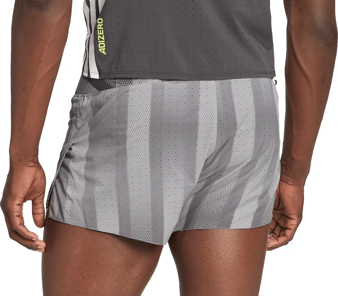 adidas Adizero Pro 3 Inch Mens Running Shorts - Grey - Image 2