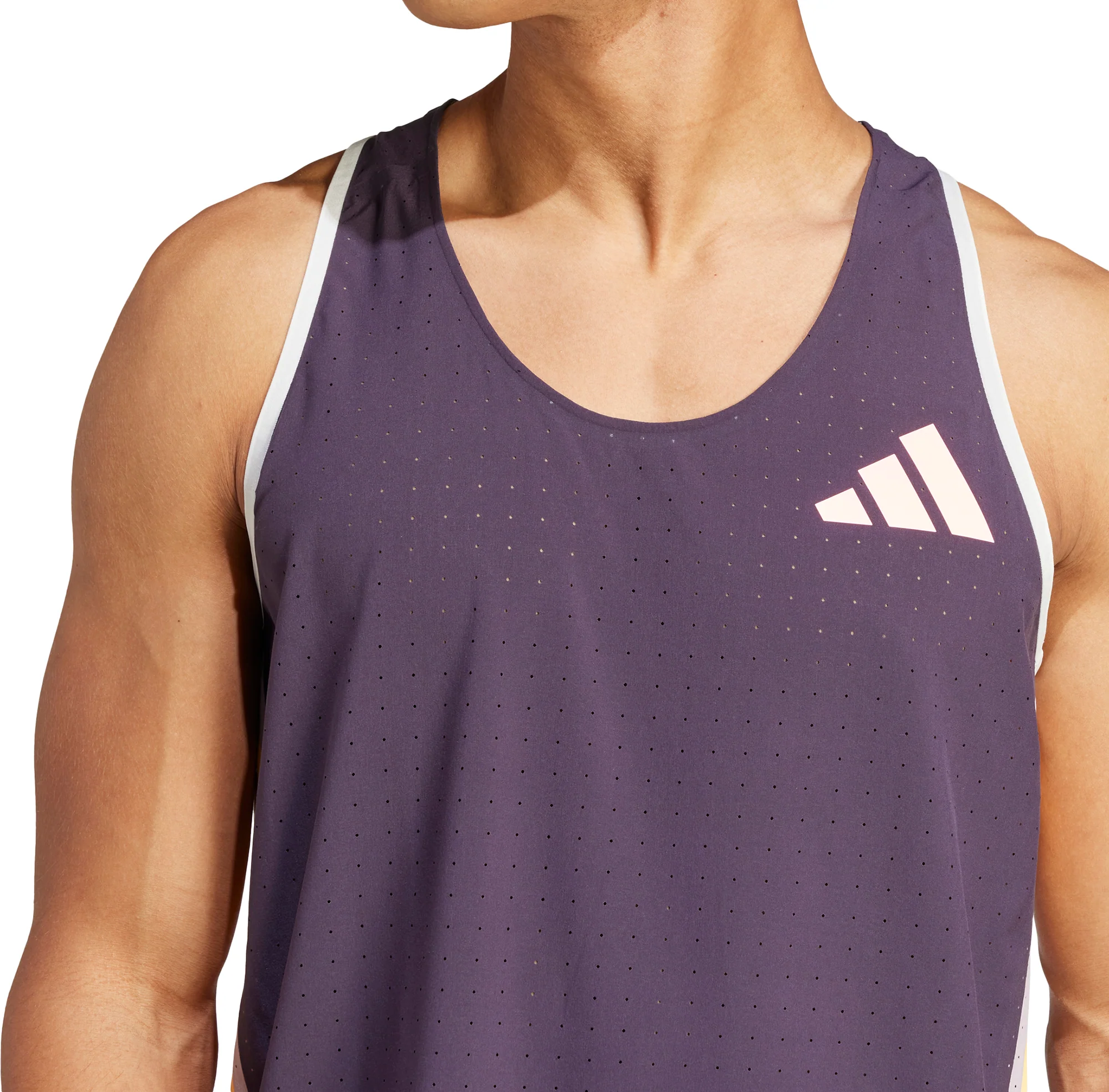 adidas Adizero Promo Mens Running Vest - Purple - Image 3