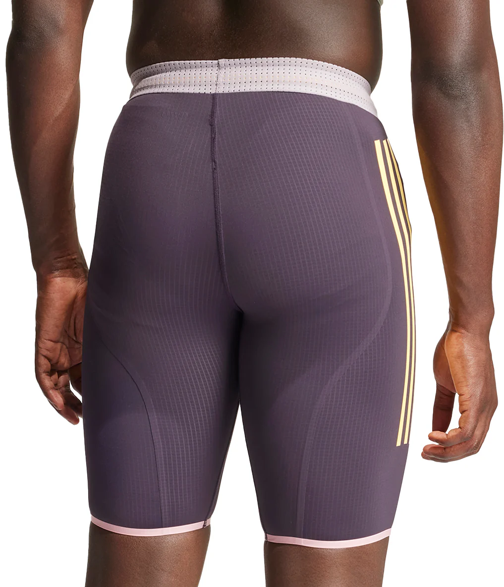 adidas Adizero Promo Mens Short Running Tights - Purple - Image 2