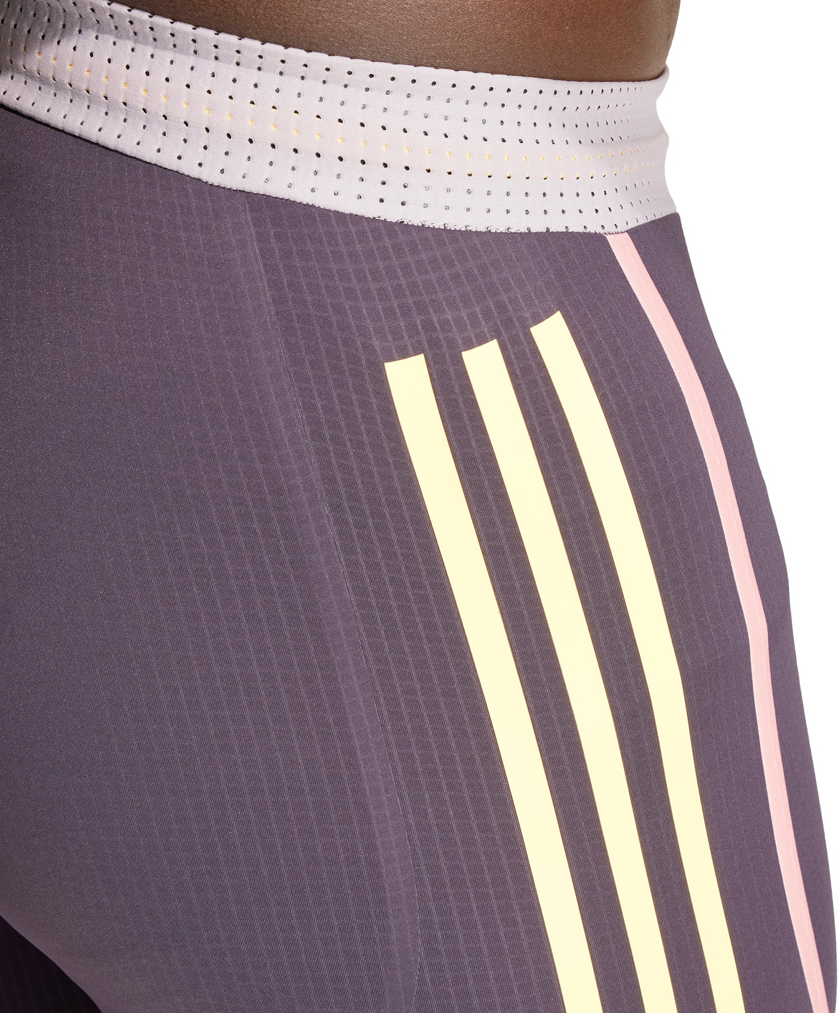 adidas Adizero Promo Mens Short Running Tights - Purple - Image 4