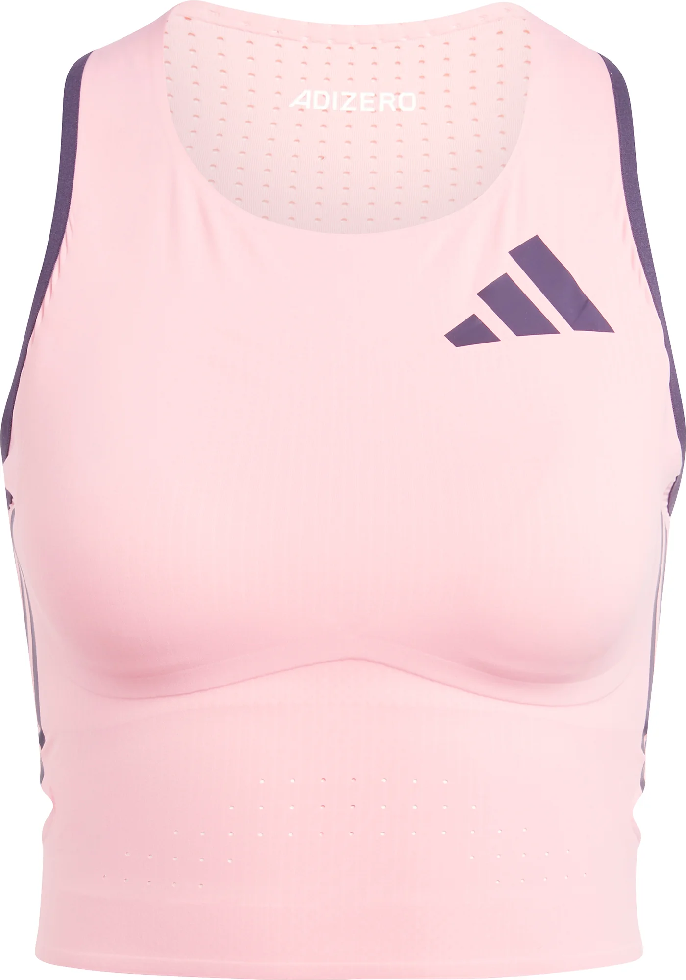 adidas Adizero Promo Womens Running Crop Top - Pink - Image 5