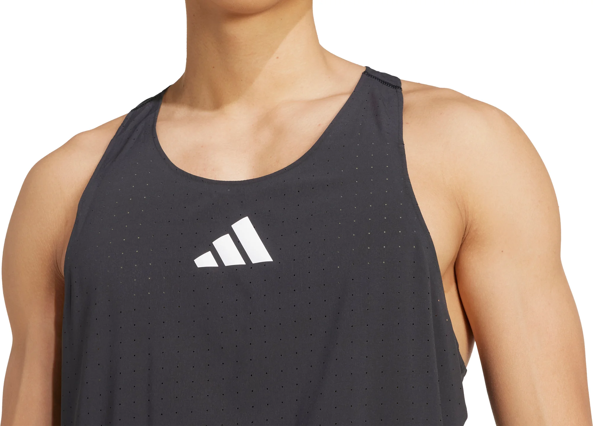 adidas Adizero Road To Records Mens Running Vest - Black - Image 4