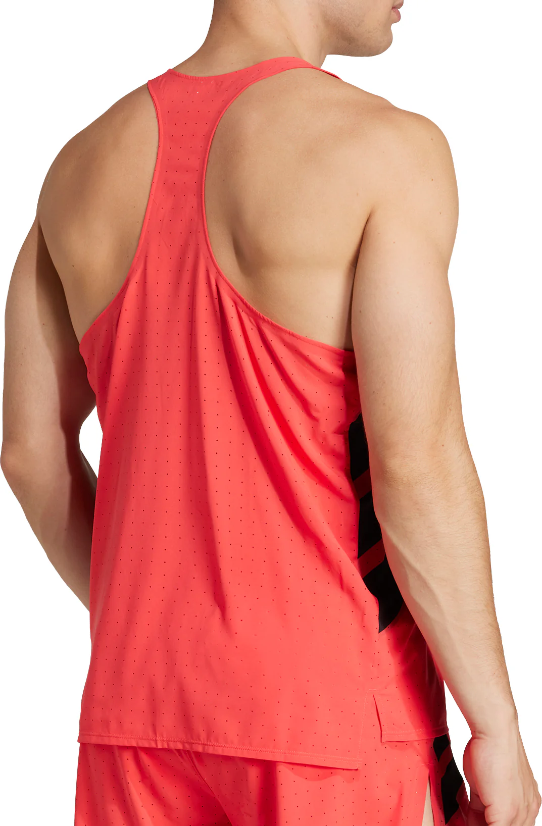 adidas Adizero Road To Records Mens Running Vest - Red - Image 2