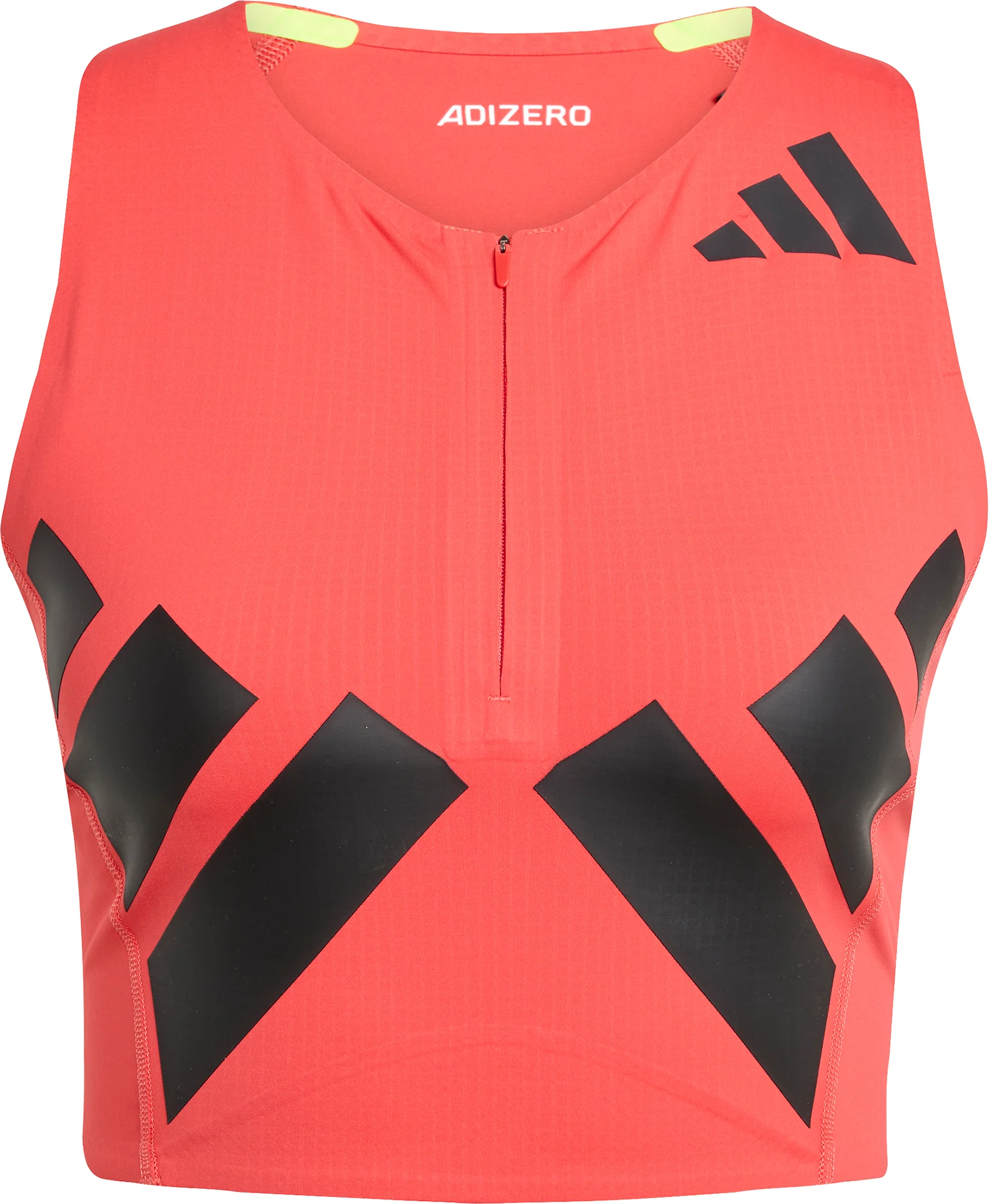 adidas Adizero Road To Records Womens Running Crop Top - Red - Image 5