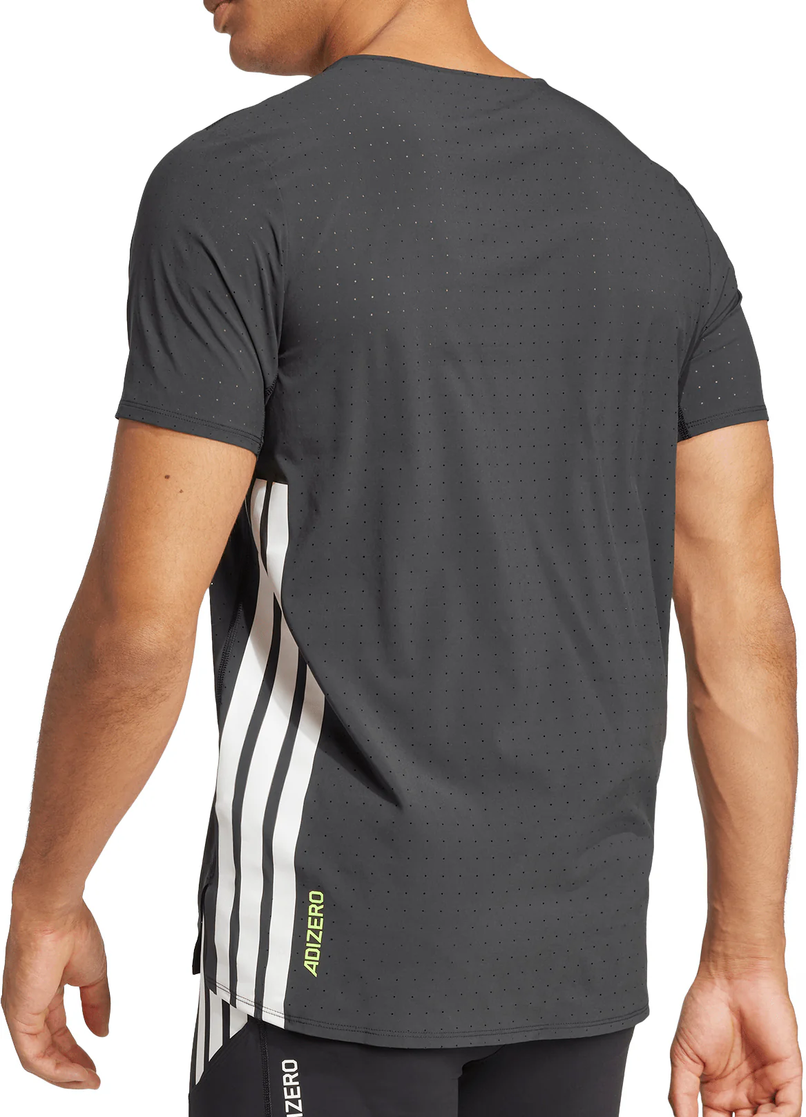 adidas Adizero Short Sleeve Mens Running Top - Black - Image 2