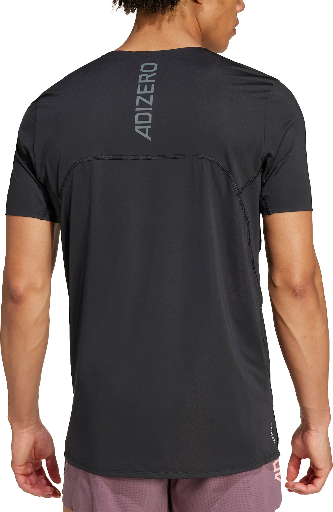adidas Adizero Short Sleeve Mens Running Top - Black - Image 5