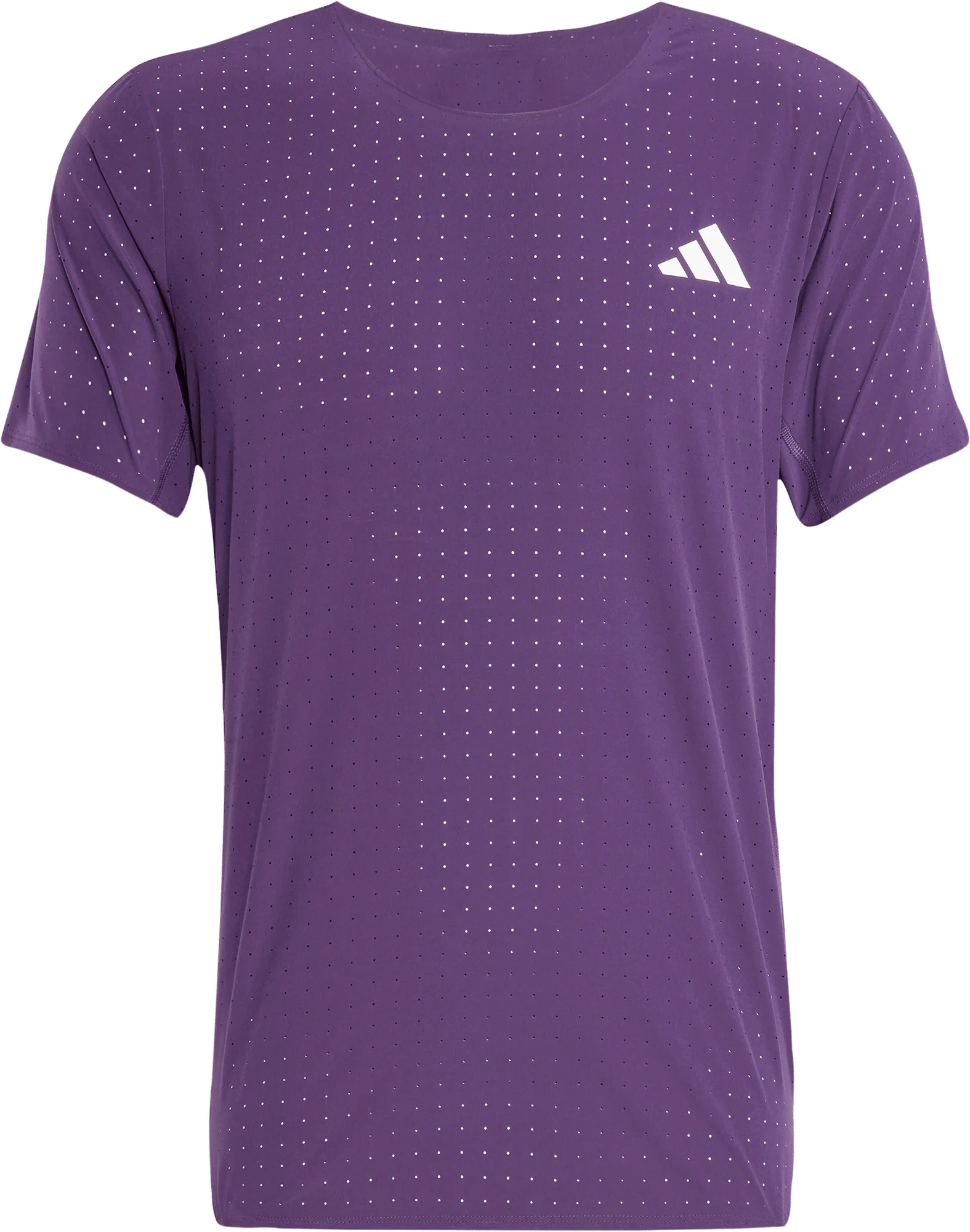 adidas Adizero Short Sleeve Mens Running Top - Purple - Image 5