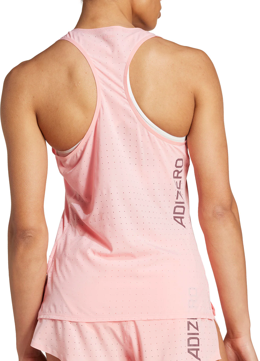 adidas Adizero Womens Running Vest Tank Top - Pink - Image 2