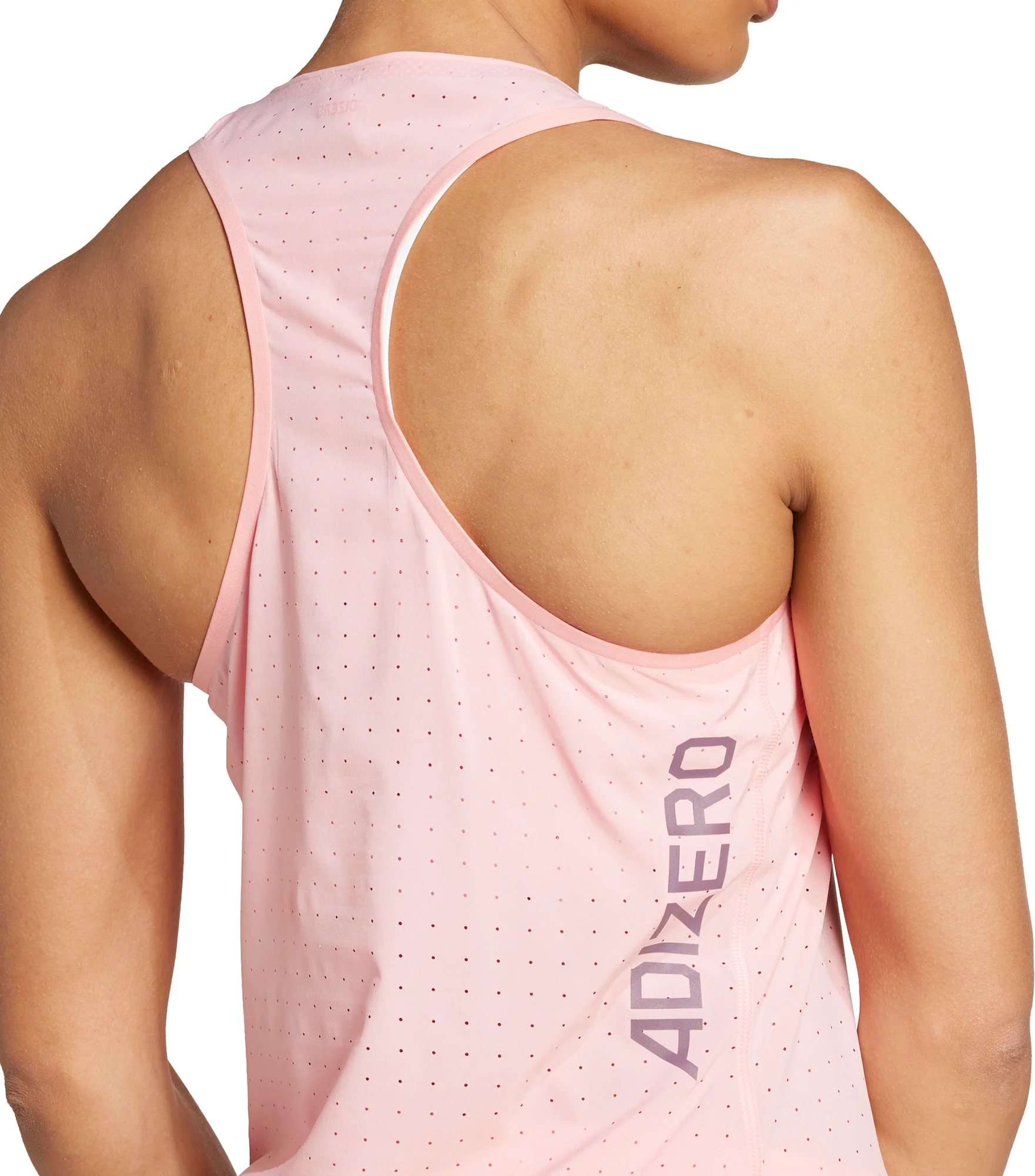 adidas Adizero Womens Running Vest Tank Top - Pink - Image 3