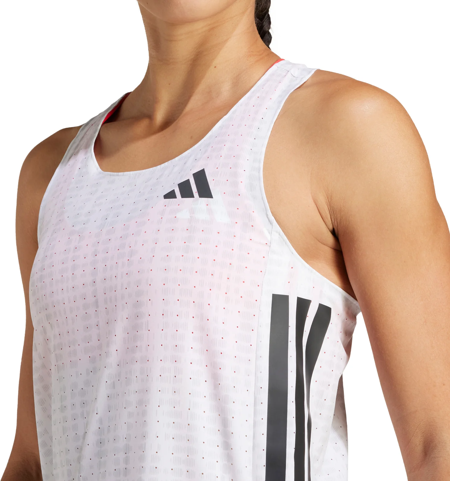 adidas Adizero Womens Running Vest Tank Top - White - Image 3
