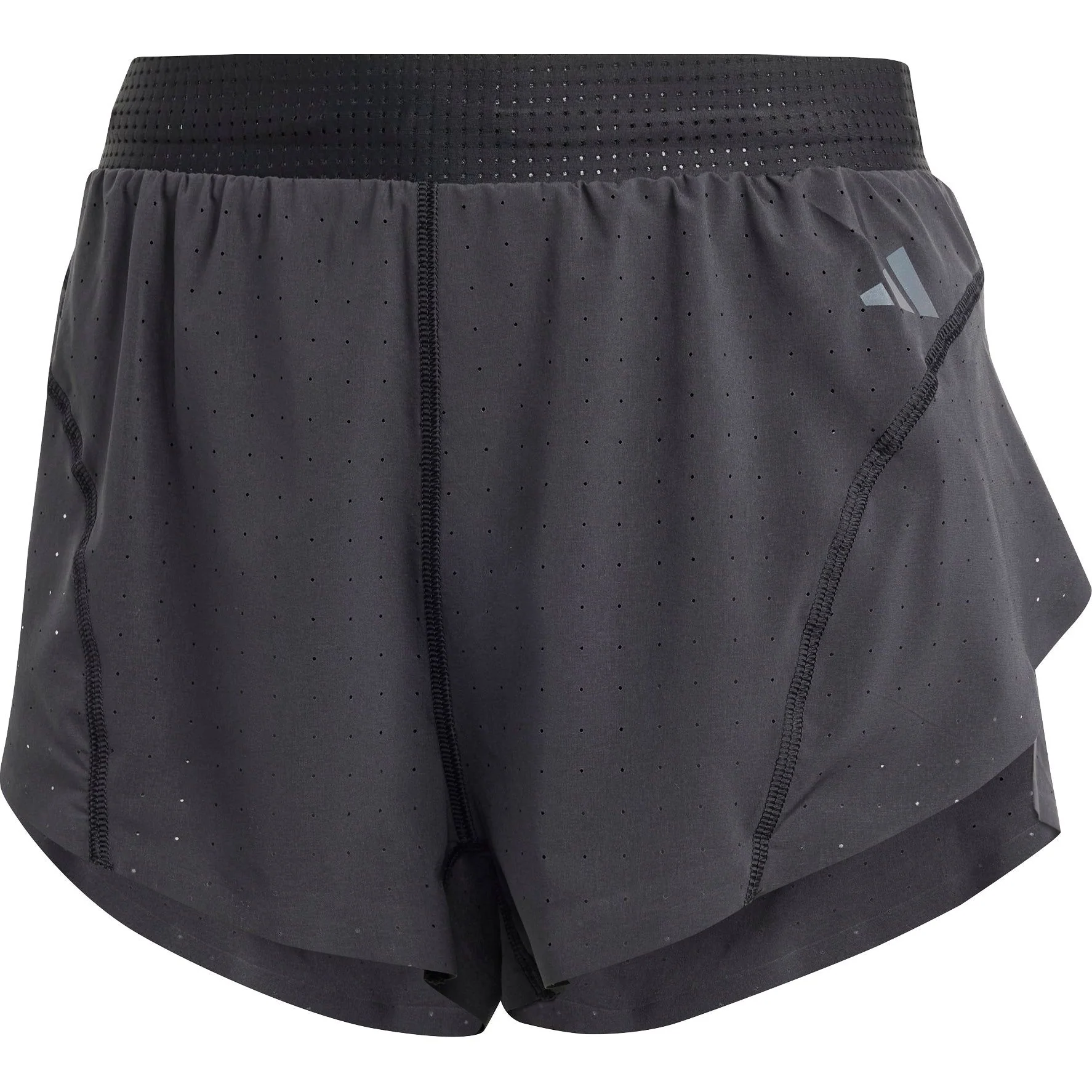 adidas Adizero Womens Split Running Shorts - Black - Image 5