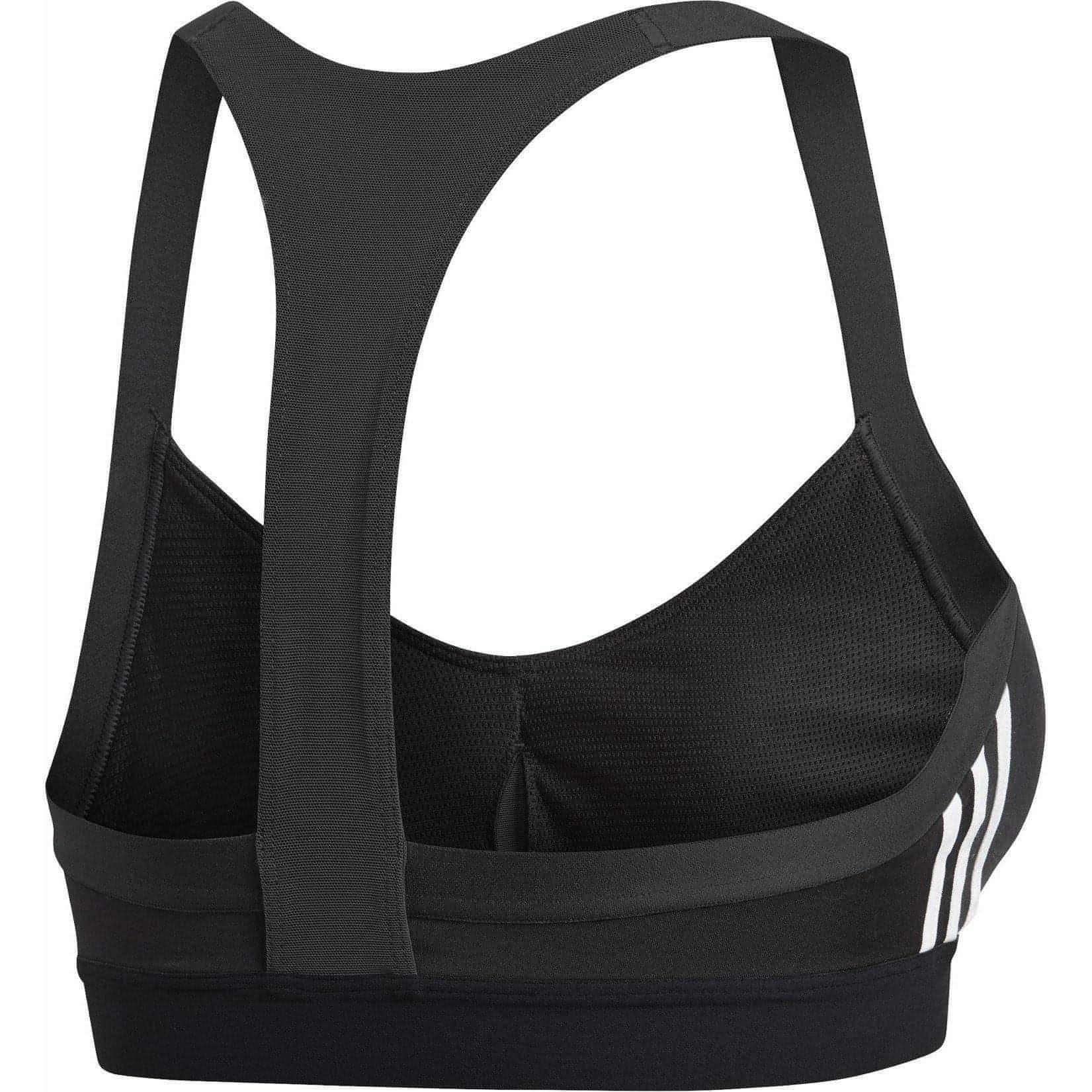 adidas All Me 3 Stripes Womens Sports Bra - Black - Image 7