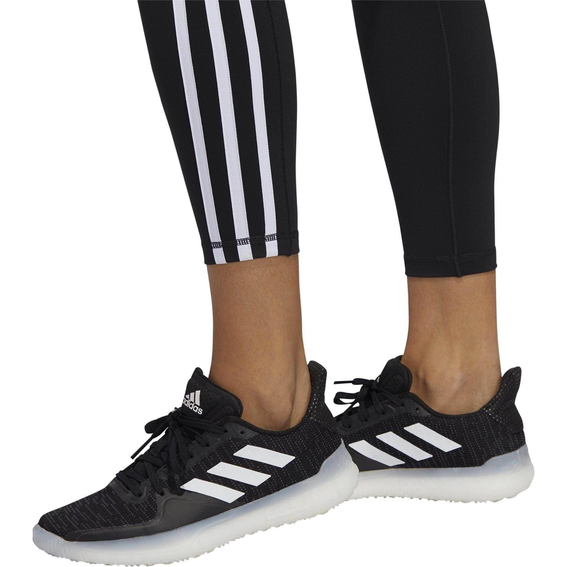 adidas Believe This 2.0 3 Stripes High Rise Womens 7/8 Training Tights - Black - Image 4
