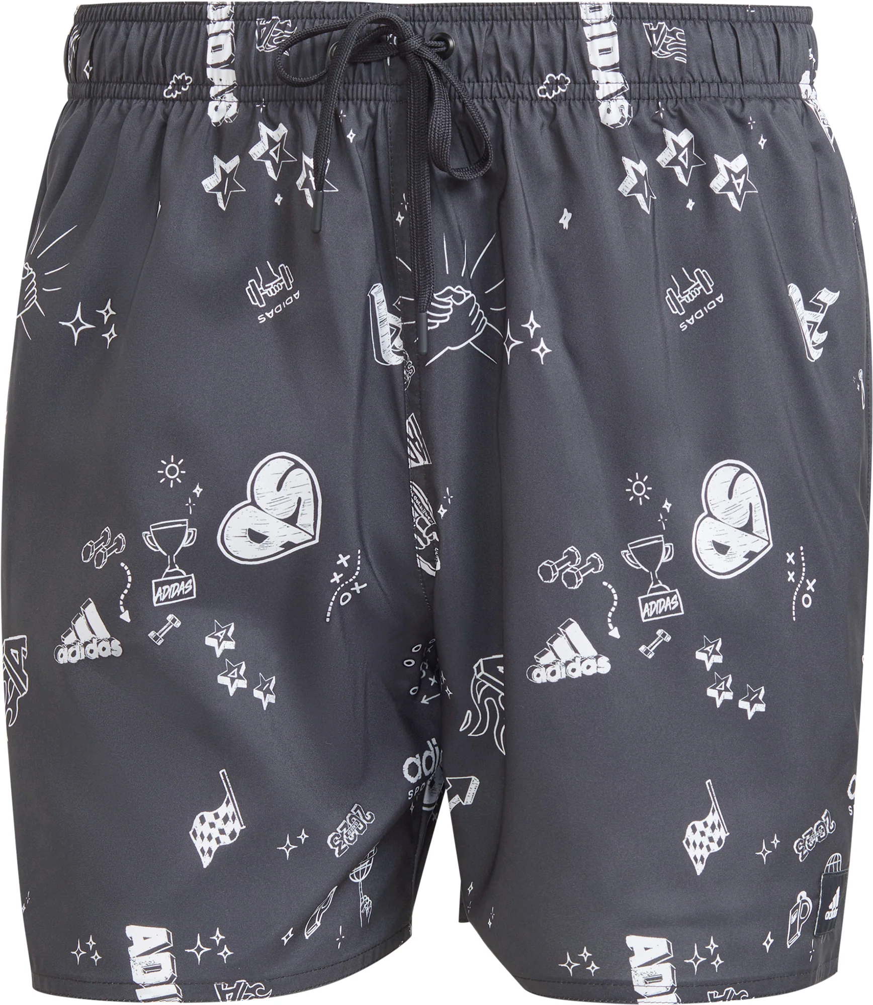 adidas Brand Love CLX Mens Swim Shorts - Grey - Image 7