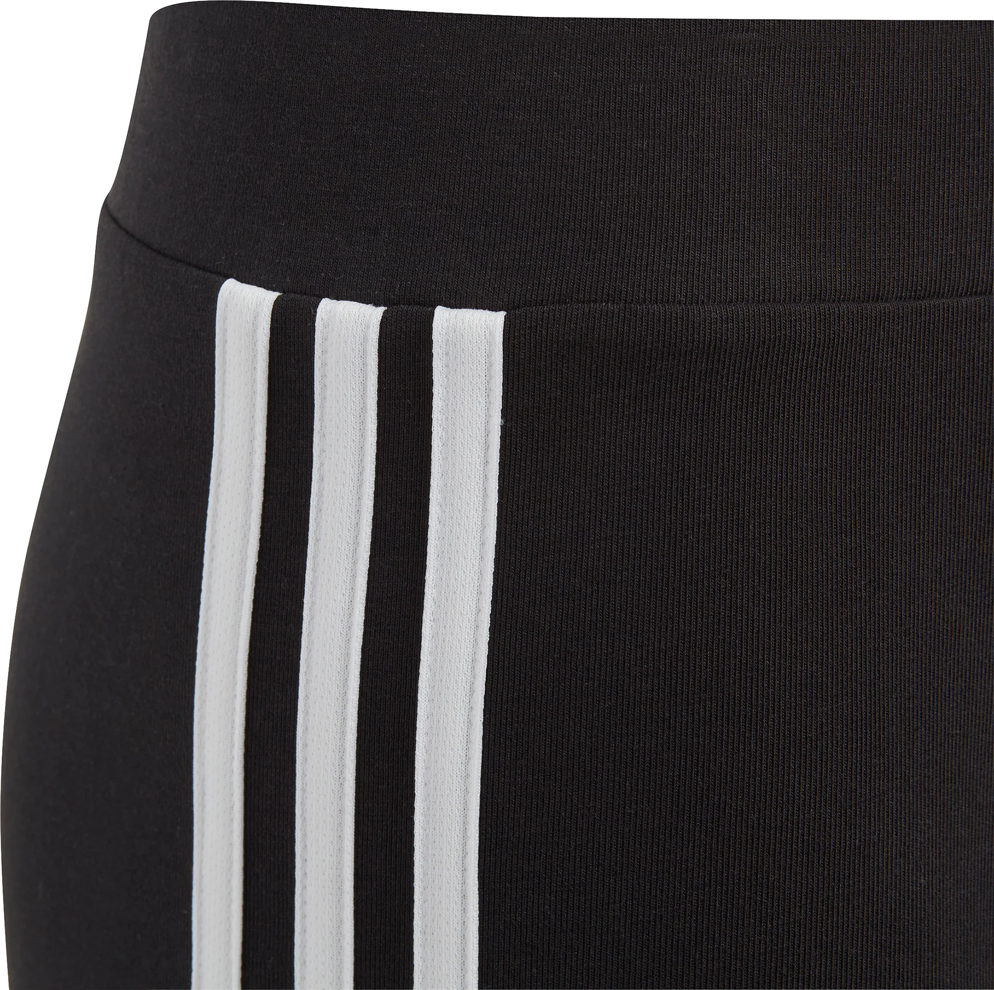 adidas Essentials 3 Stripes Junior Cotton Long Tights - Black - Image 5