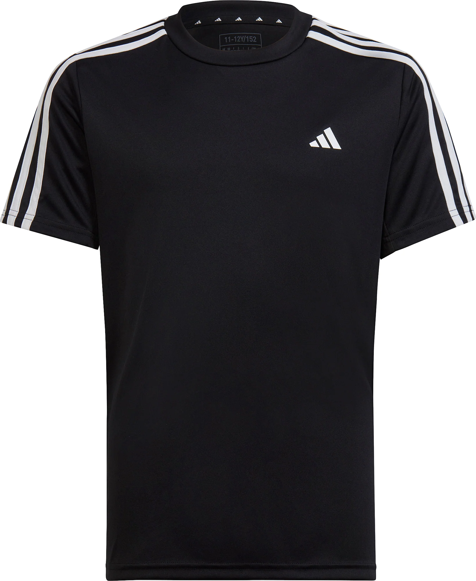 adidas Essentials AeroReady 3 Stripes Short Sleeve Junior Training Top - Black