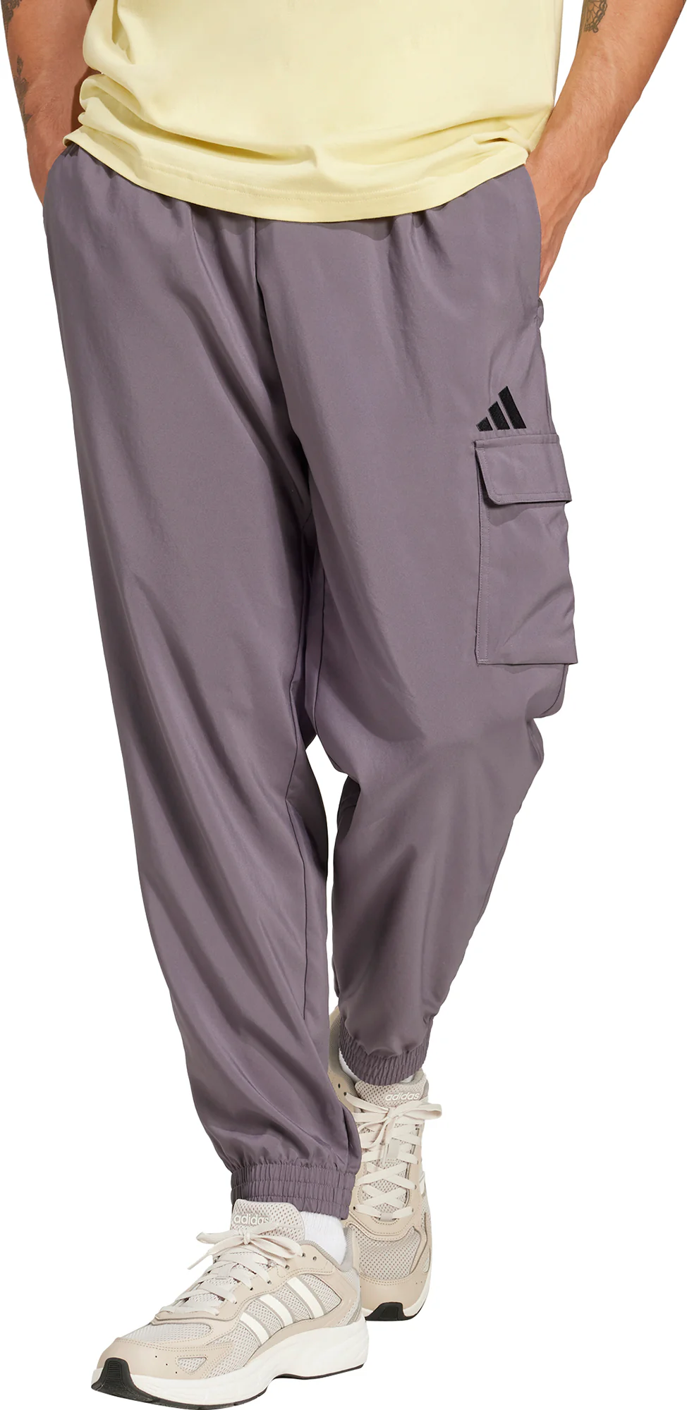 adidas Essentials Small Logo Mens Cargo Pants - Grey