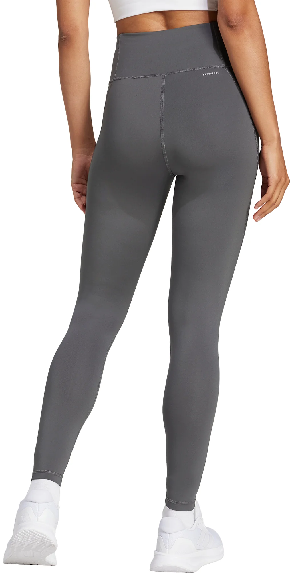 adidas Essentials Womens Long Running Tights - Grey - Image 2