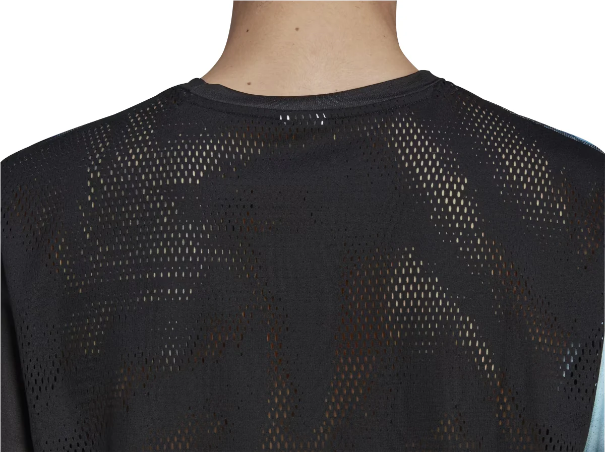 adidas Fast Short Sleeve Mens Running Top - Black - Image 4