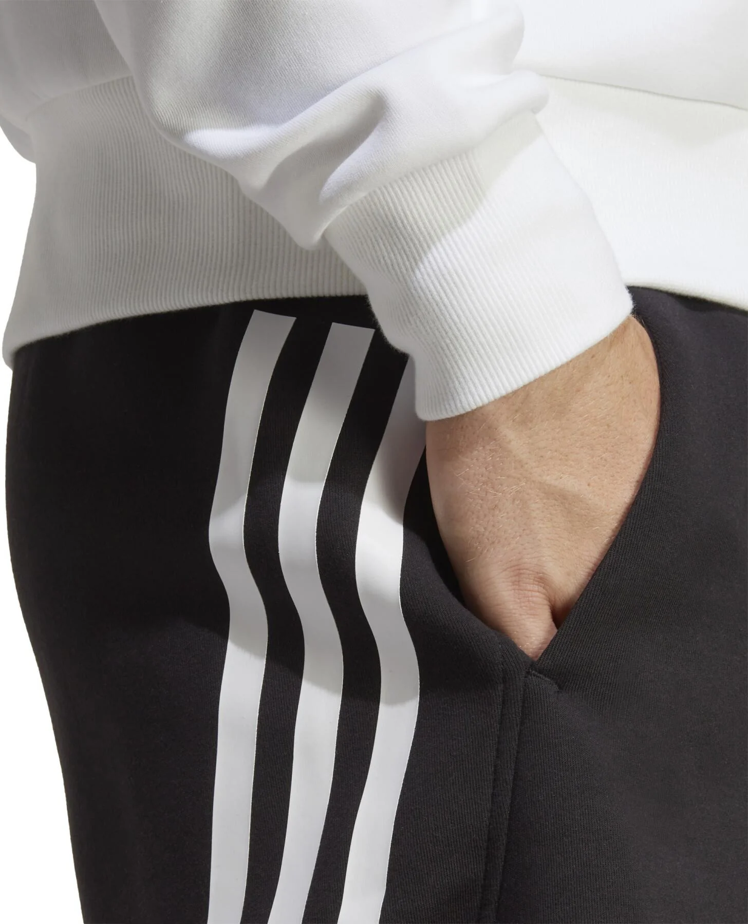 adidas Future Icons 3 Stripes Mens Shorts - Black - Image 3