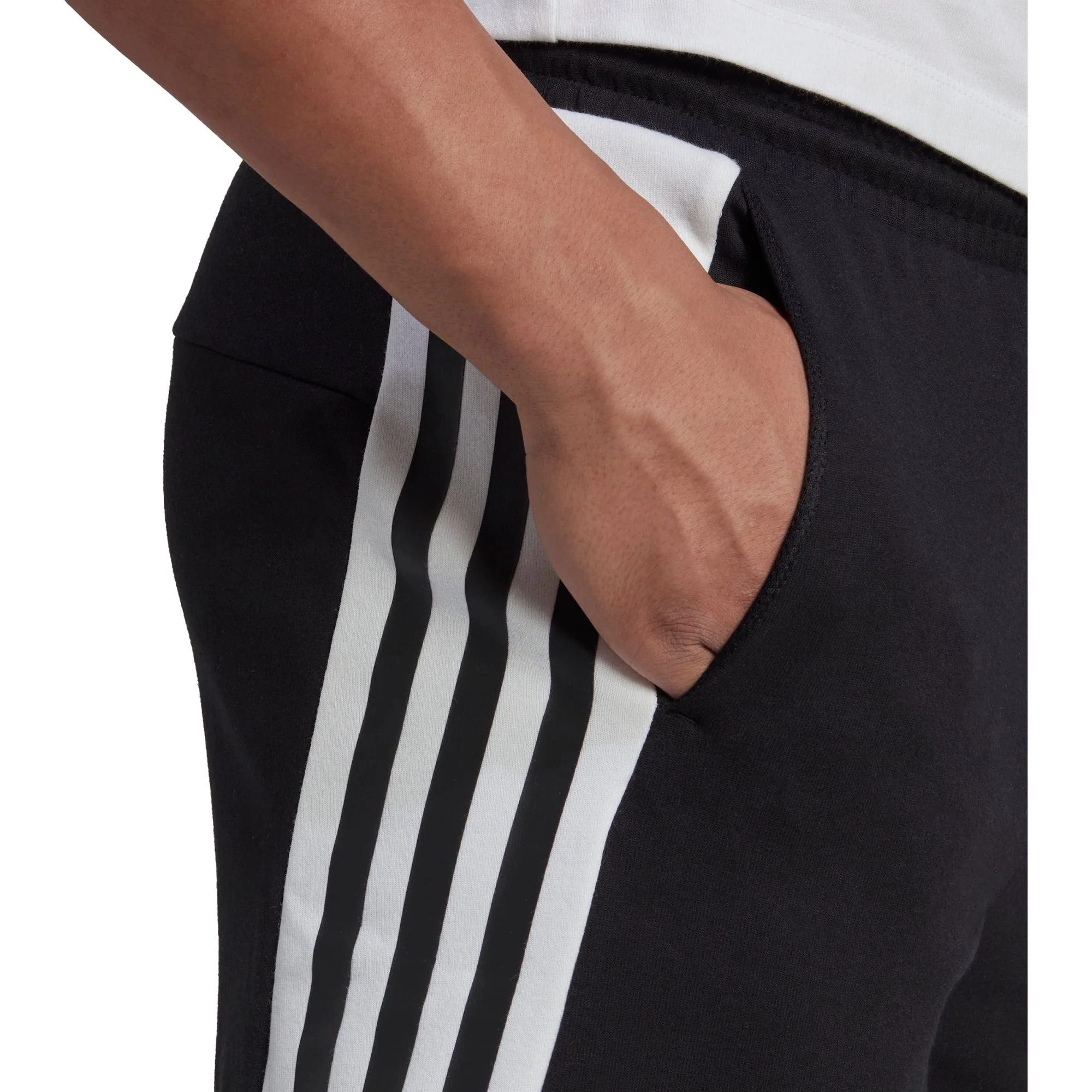 adidas Future Icons 3 Stripes Mens Training Shorts - Black - Image 3