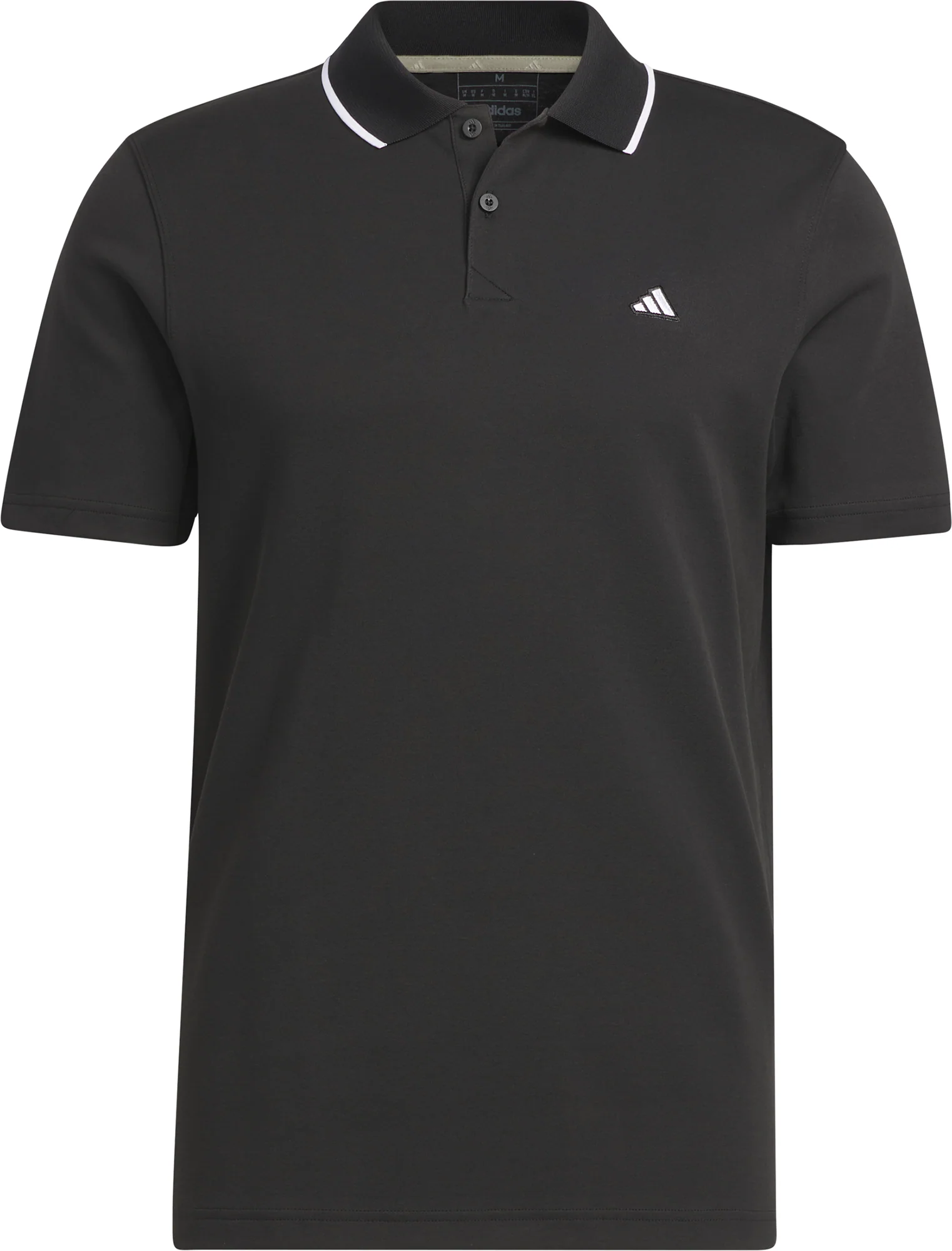 adidas Go To Pique Short Sleeve Mens Golf Polo Shirt - Black - Image 5